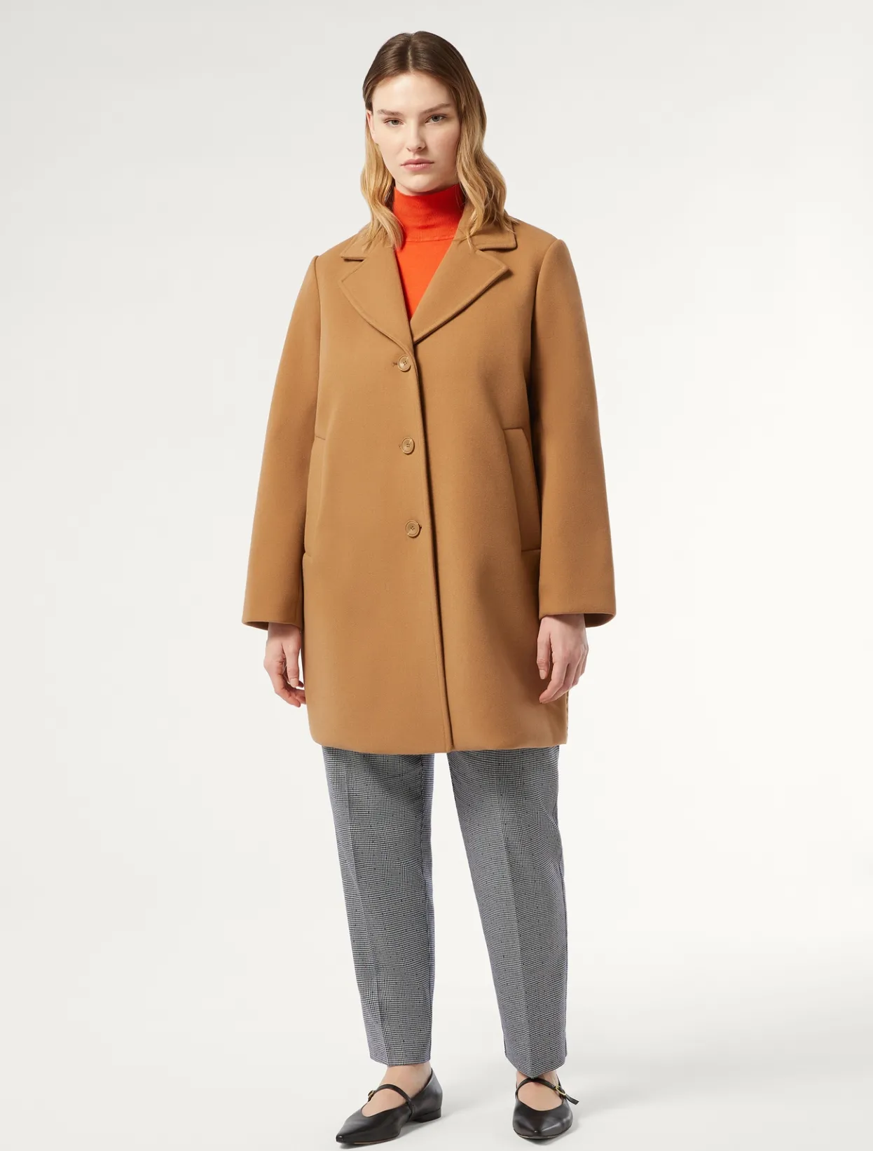 Coats | Coats | Marina Rinaldi Jersey cloth and water-repellent nylon fabric coat HAZELNUTBROWN