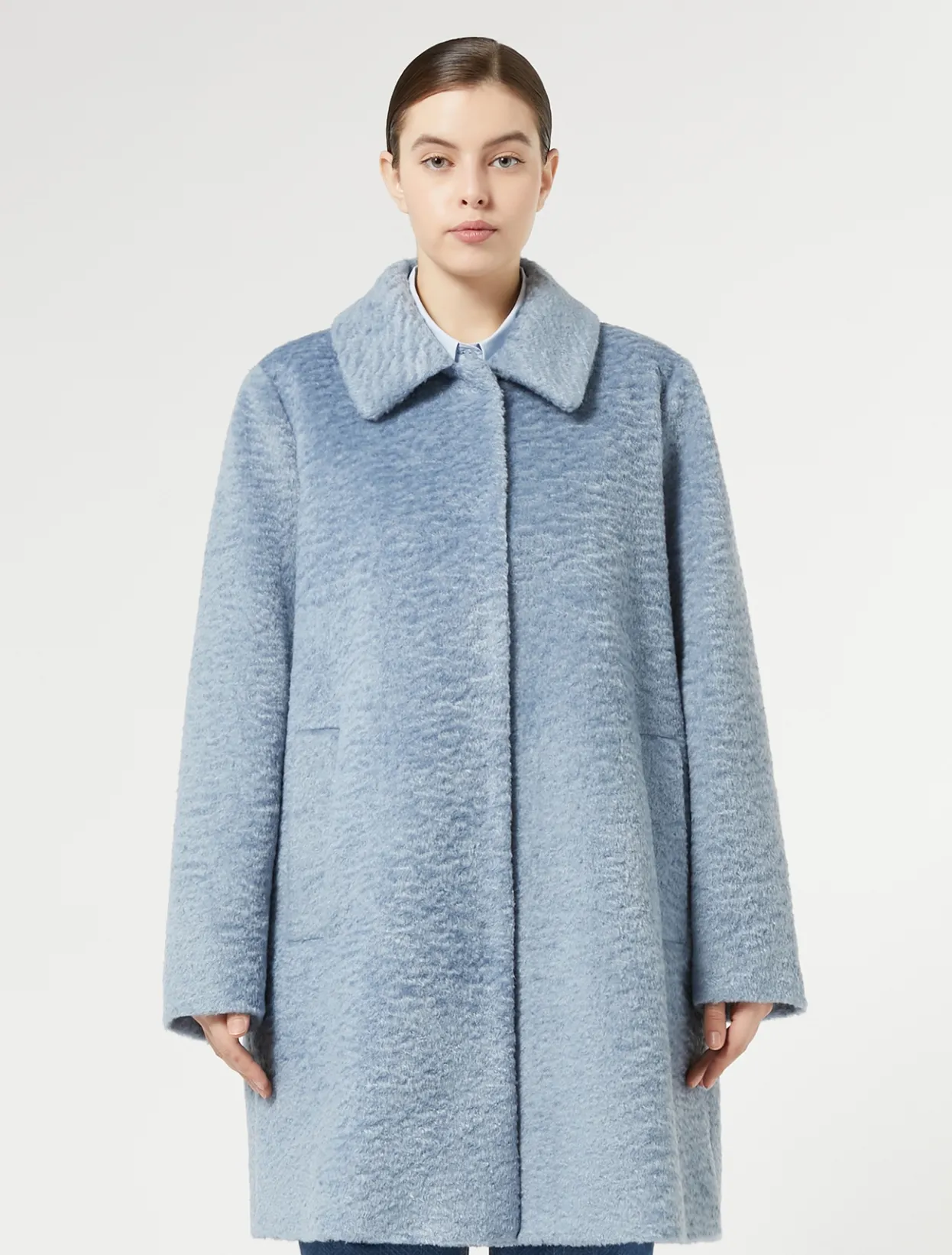 Coats | Coats | Marina Rinaldi Jersey coat LIGHTBLUE