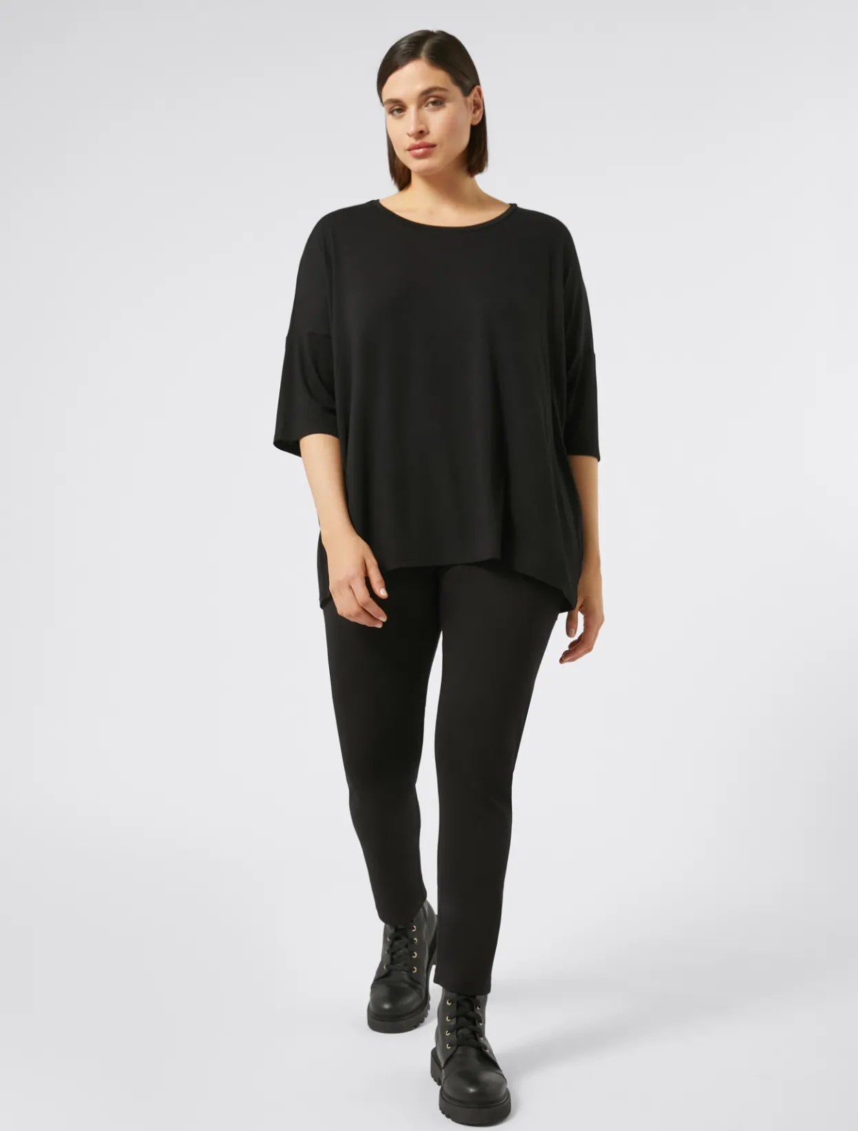 Trousers & Jeans | Trousers & Jeans | Marina Rinaldi Jersey leggings BLACK