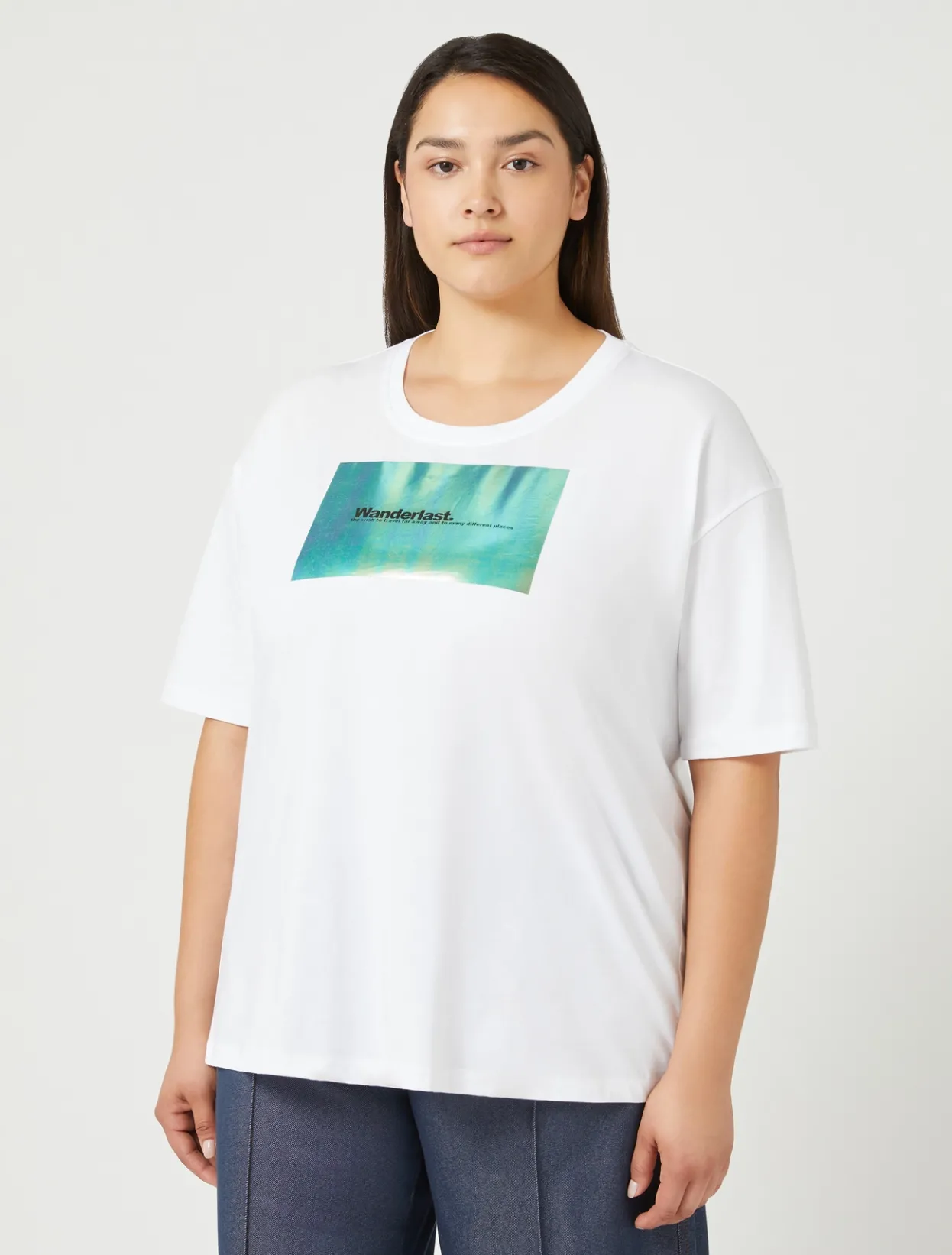 Tops & T-Shirts | Tops & T-Shirts | Marina Rinaldi Jersey print T-shirt OPTICALWHITE