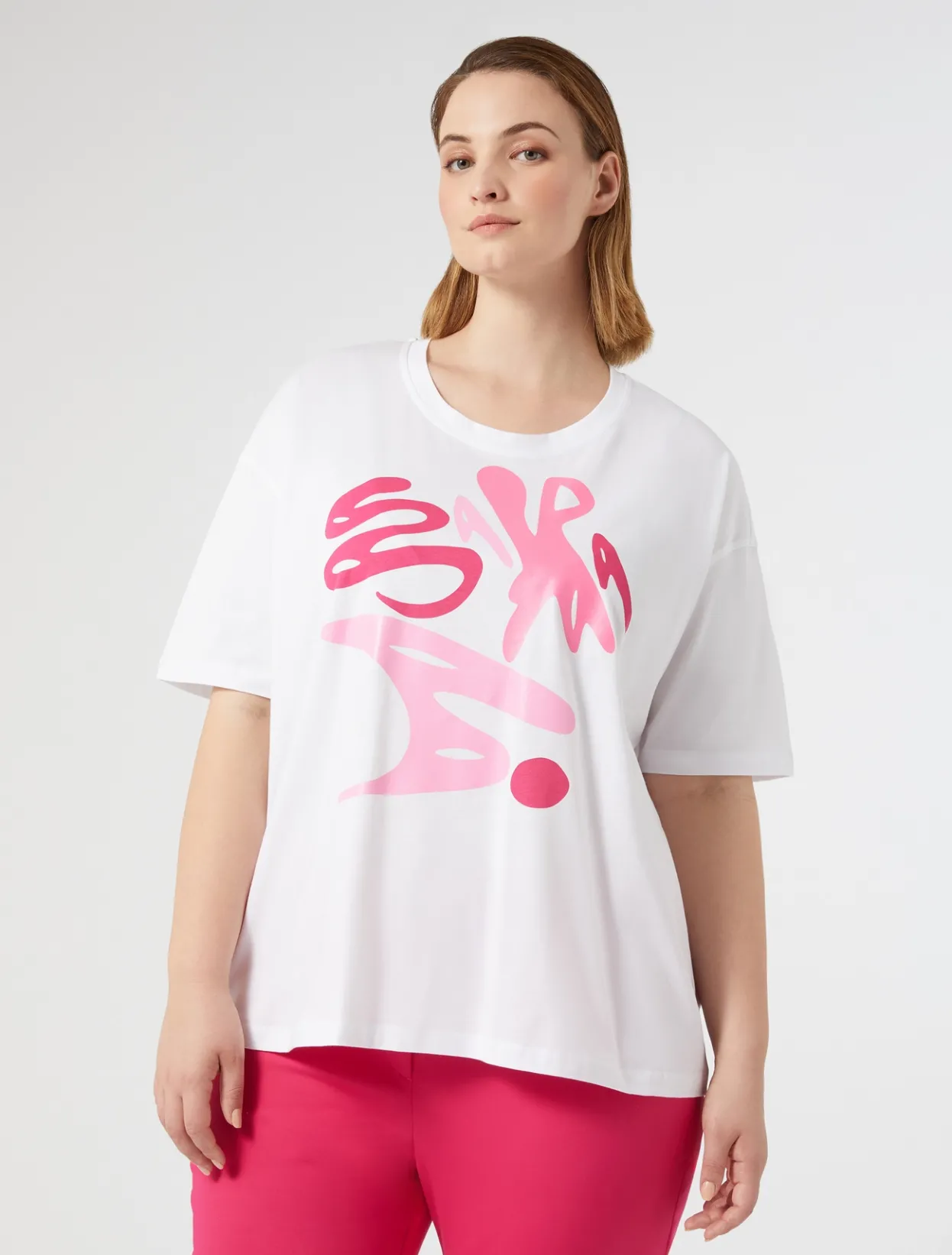 Tops & T-Shirts | Tops & T-Shirts | Marina Rinaldi Jersey print T-shirt OPTICALWHITE