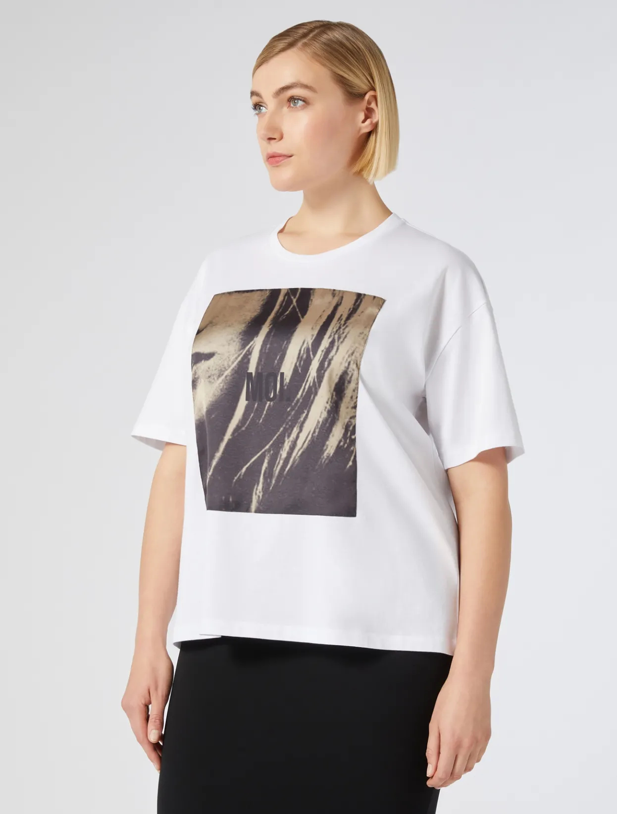 Tops & T-Shirts | Tops & T-Shirts | Marina Rinaldi Jersey print T-shirt OPTICALWHITE