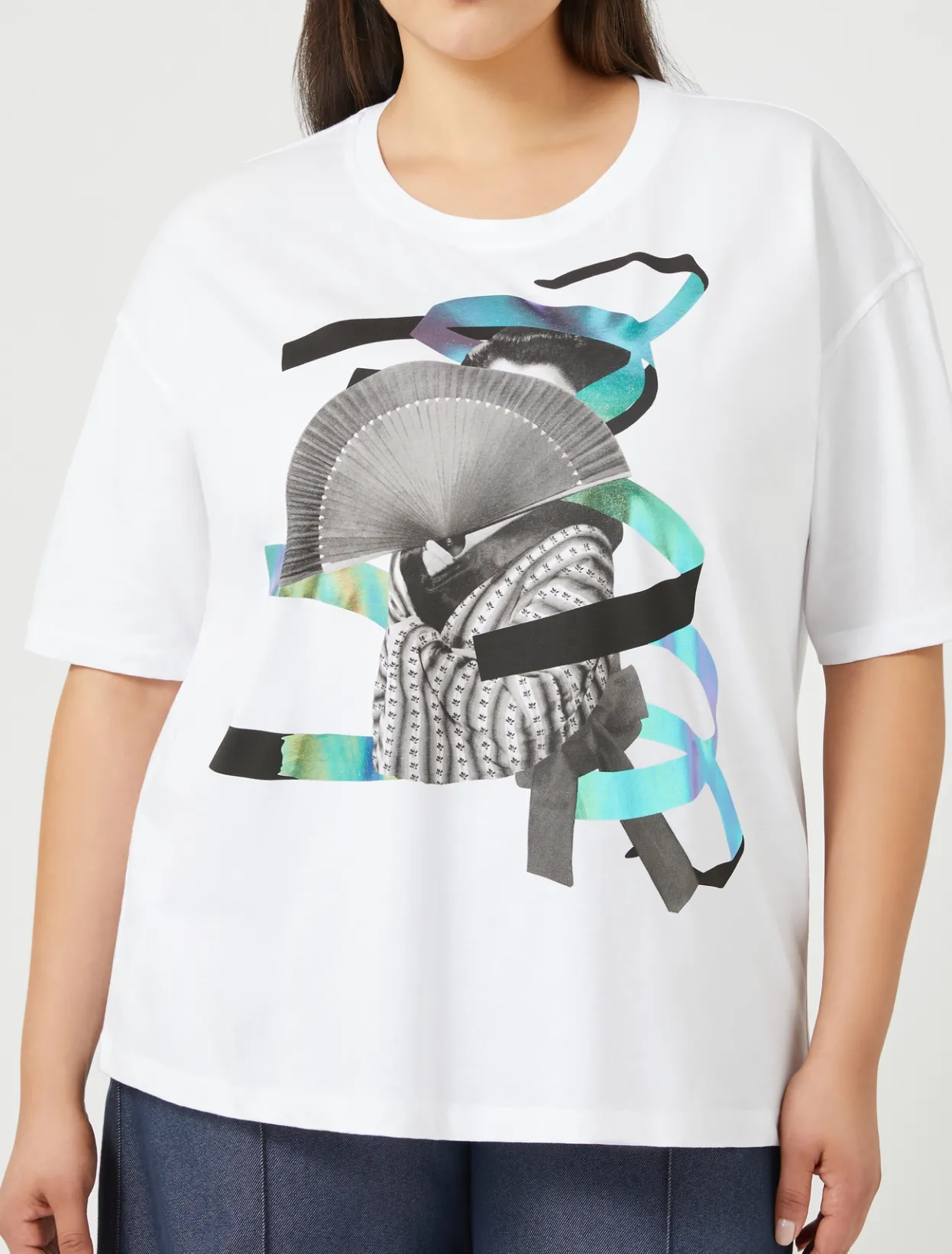 Tops & T-Shirts | Tops & T-Shirts | Marina Rinaldi Jersey print T-shirt OPTICALWHITE