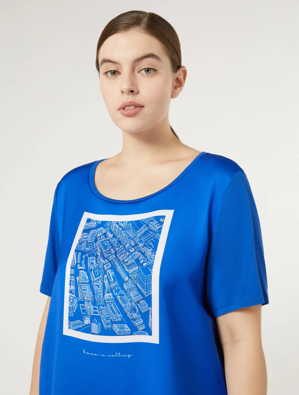 Tops & T-Shirts | Tops & T-Shirts | Marina Rinaldi Jersey print T-shirt CORNFLOWERBLUE