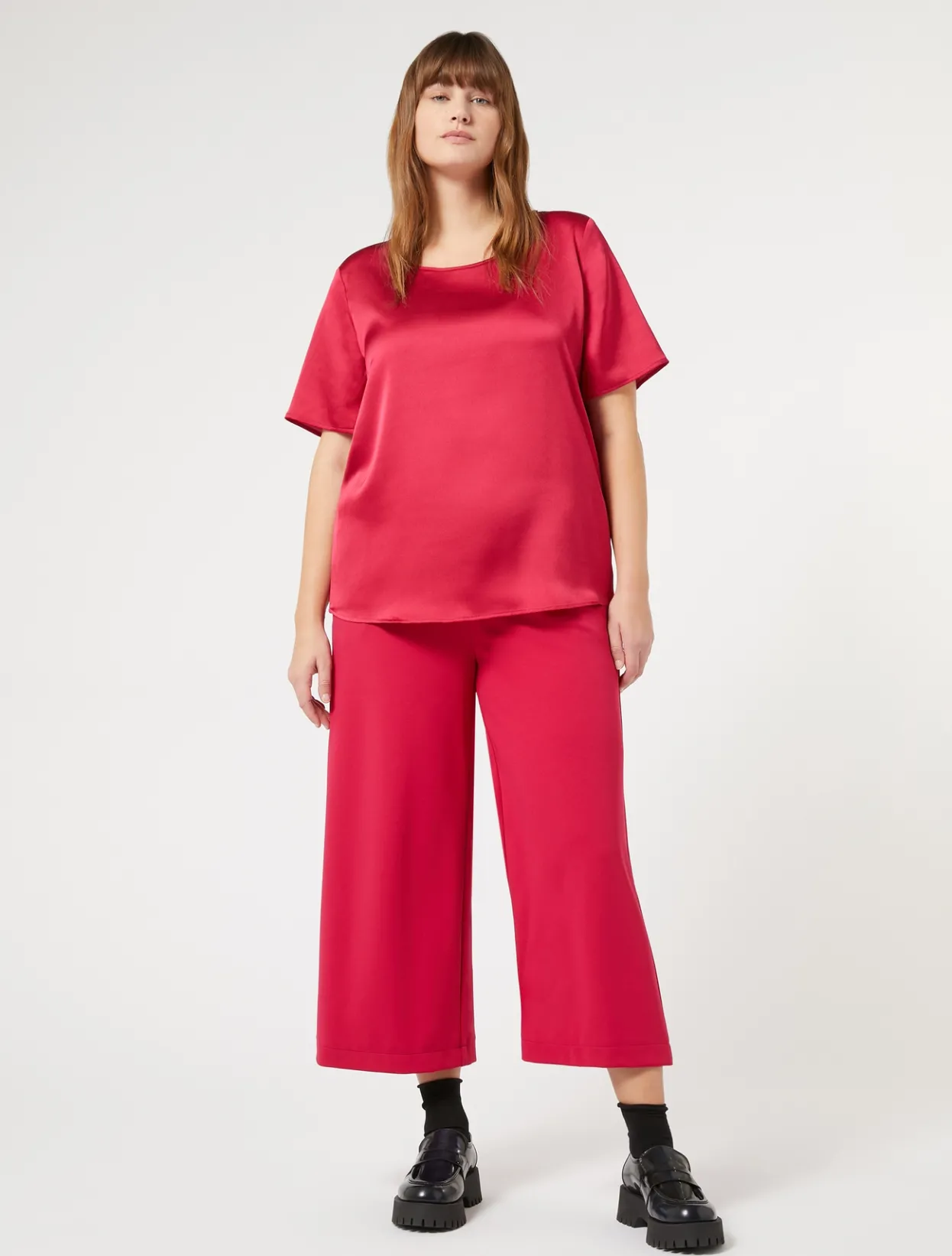 Trousers & Jeans | Trousers & Jeans | Marina Rinaldi Jersey trousers FUCHSIA