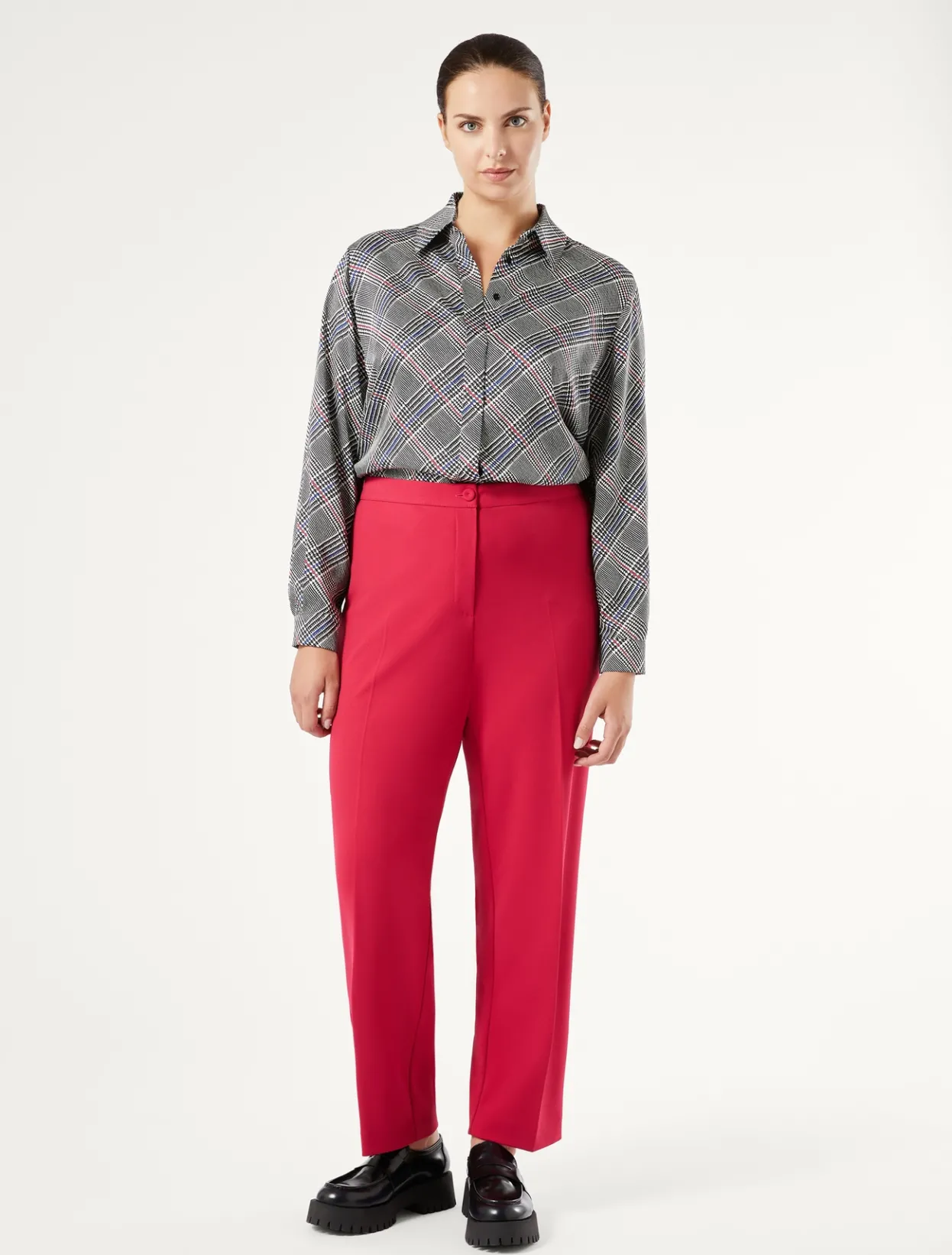 Trousers & Jeans | Trousers & Jeans | Marina Rinaldi Jersey trousers FUCHSIA