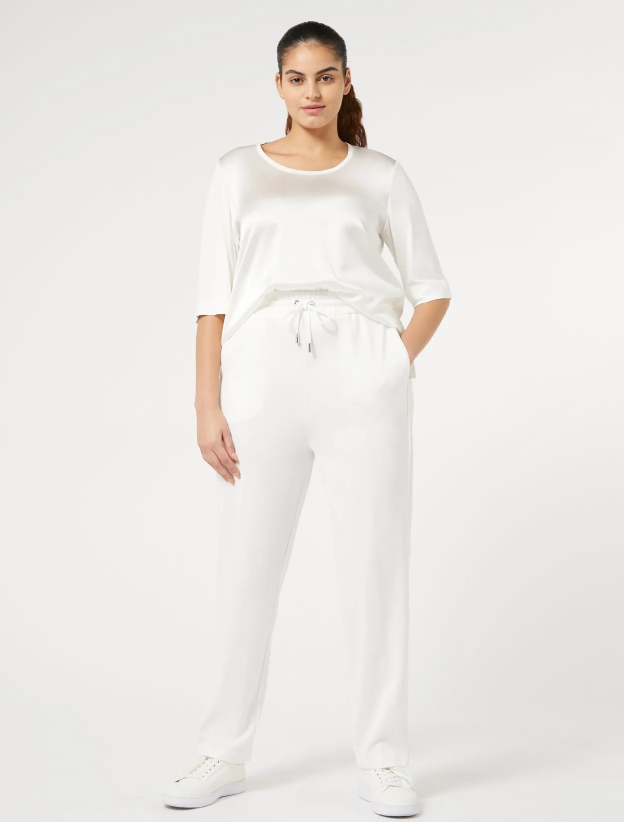 Trousers & Jeans | Trousers & Jeans | Marina Rinaldi Jersey trousers WHITE