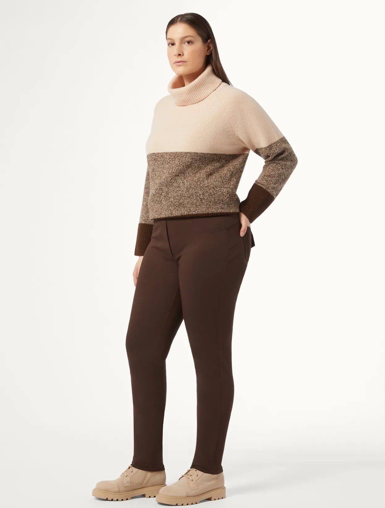 Trousers & Jeans | Trousers & Jeans | Marina Rinaldi Jersey trousers BROWN