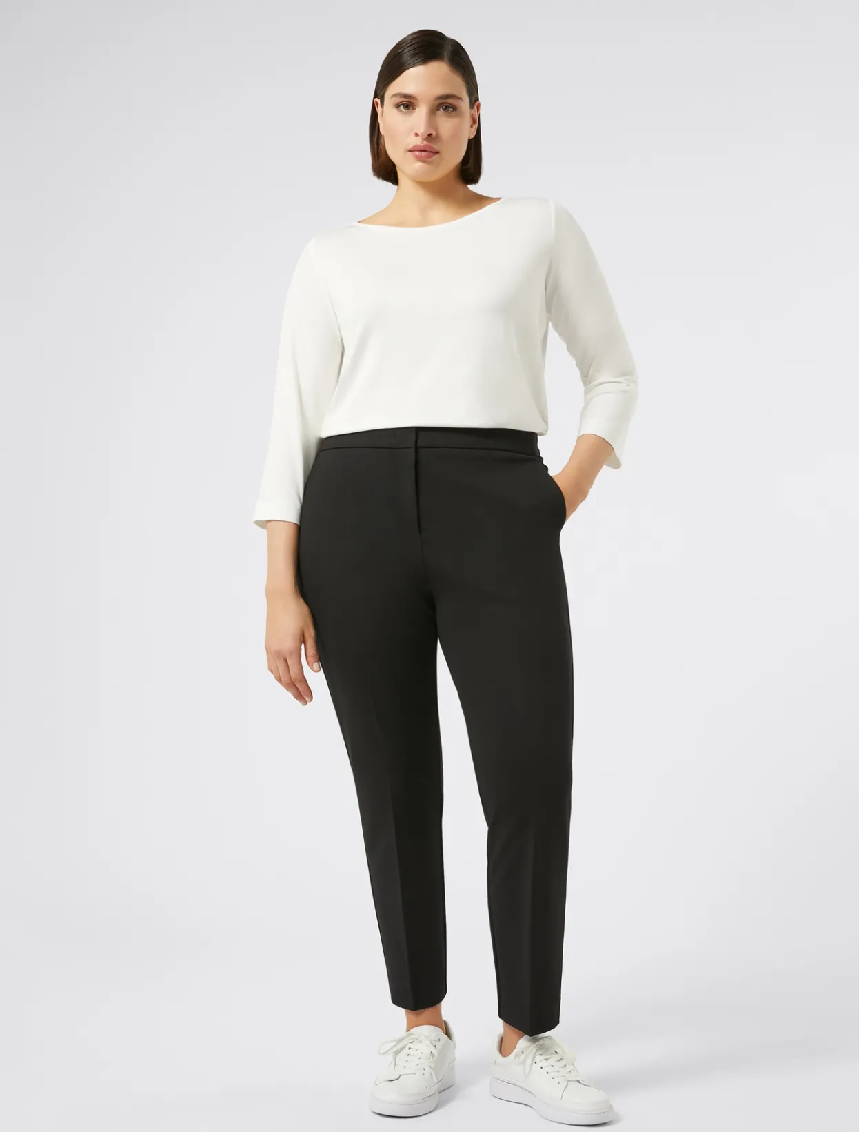 Trousers & Jeans | Trousers & Jeans | Marina Rinaldi Jersey trousers BLACK