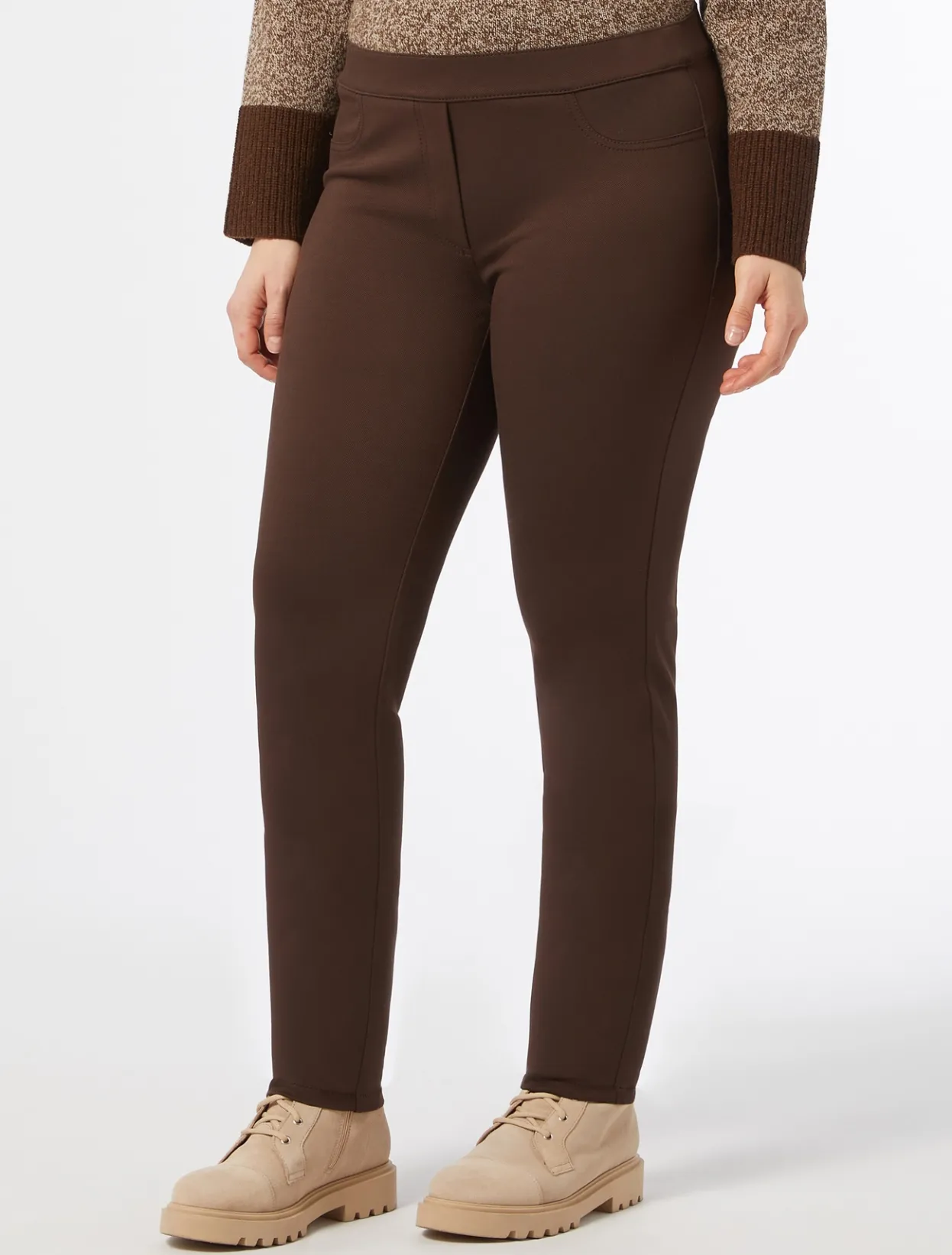 Trousers & Jeans | Trousers & Jeans | Marina Rinaldi Jersey trousers BROWN