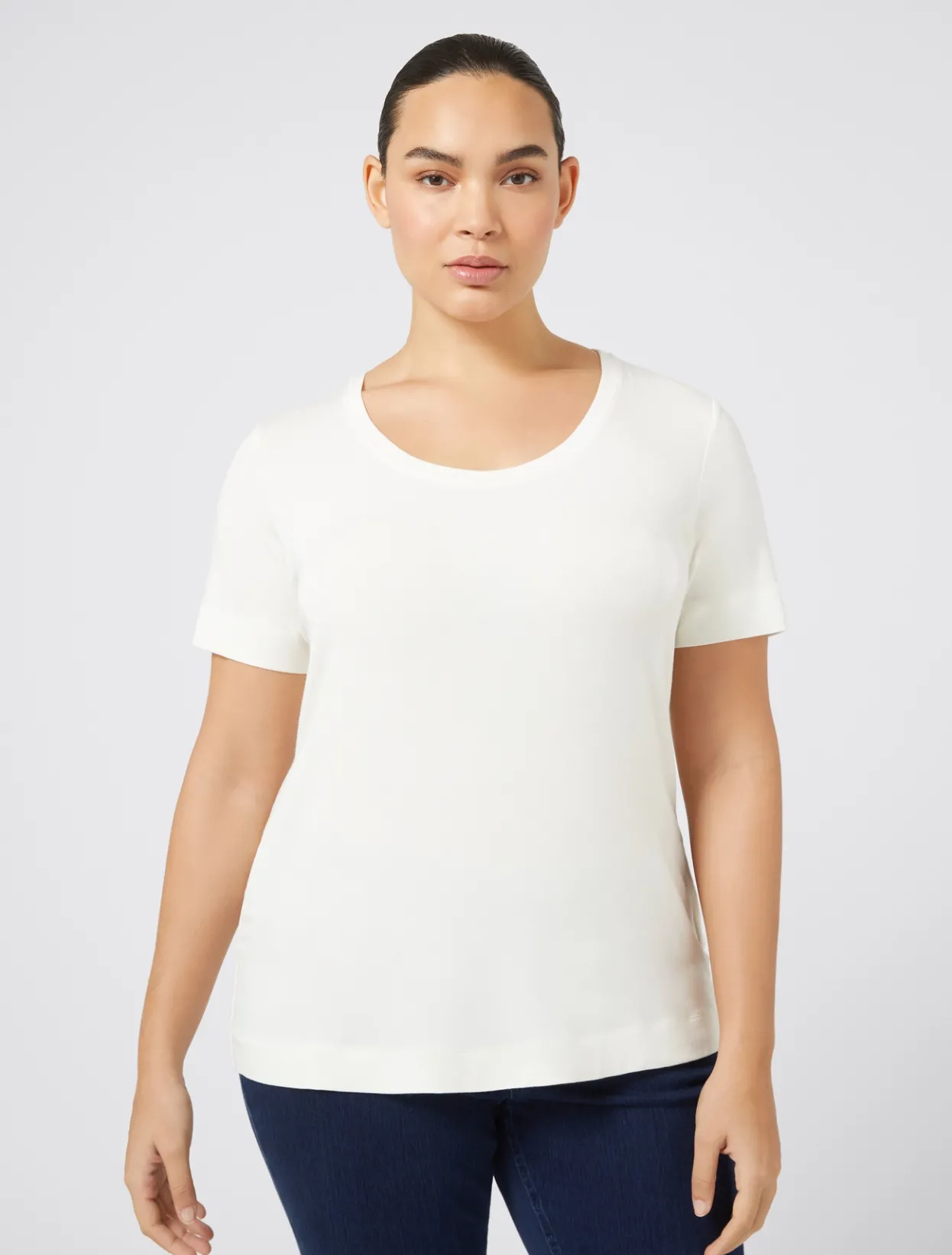 Tops & T-Shirts | Tops & T-Shirts | Marina Rinaldi Jersey T-shirt WHITE