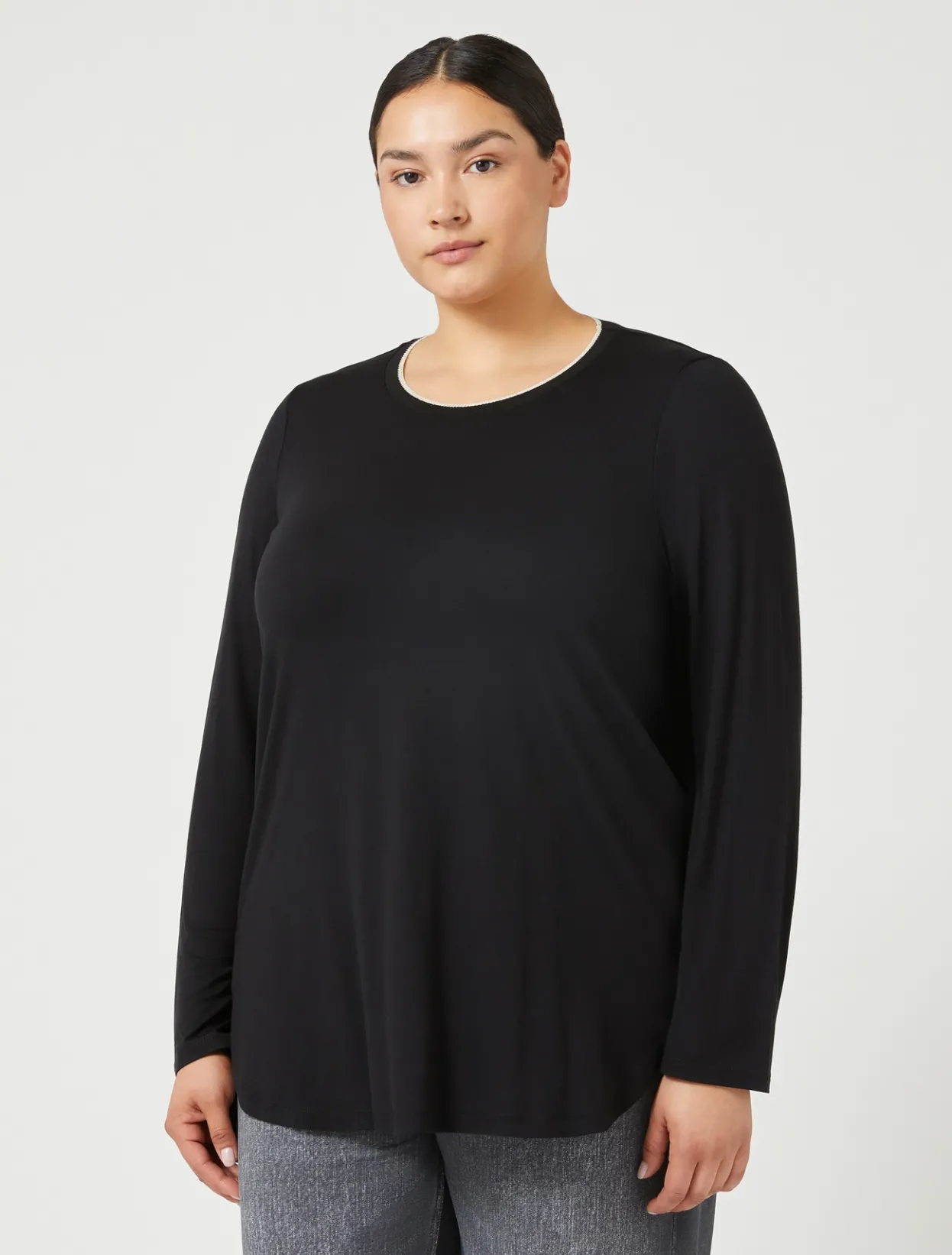 Tops & T-Shirts | Tops & T-Shirts | Marina Rinaldi Jersey T-shirt BLACK