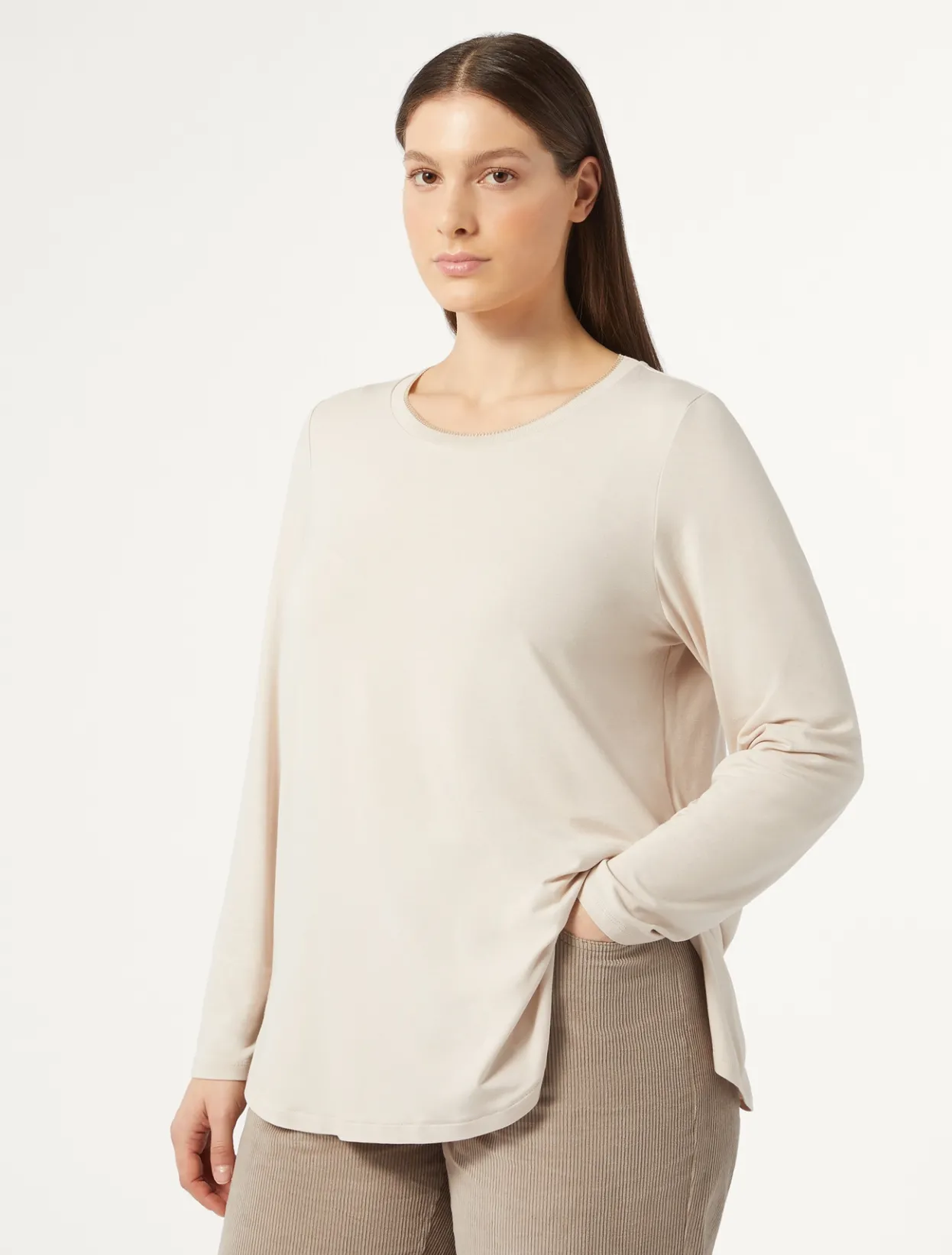 Tops & T-Shirts | Tops & T-Shirts | Marina Rinaldi Jersey T-shirt BEIGE