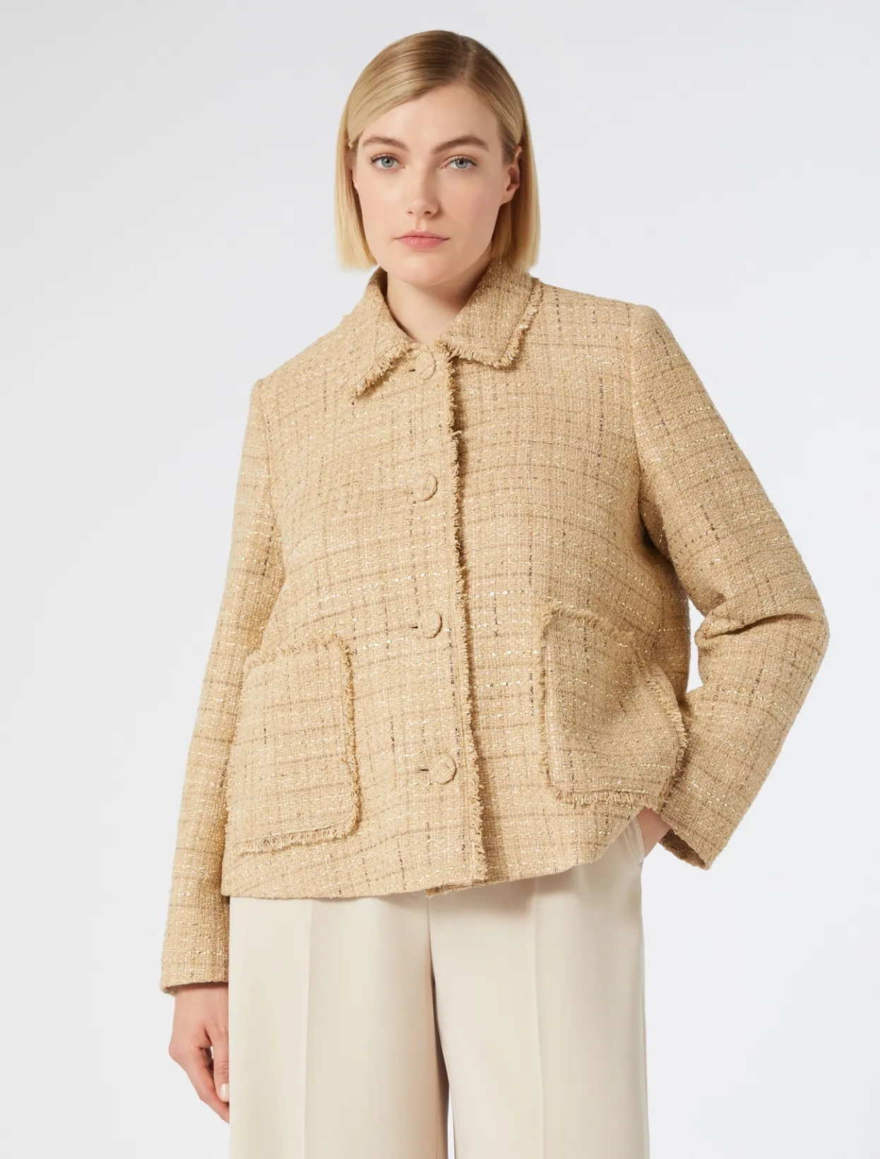 Jacket & Blazers | Jacket & Blazers | Marina Rinaldi Knit fabric jacket BEIGE