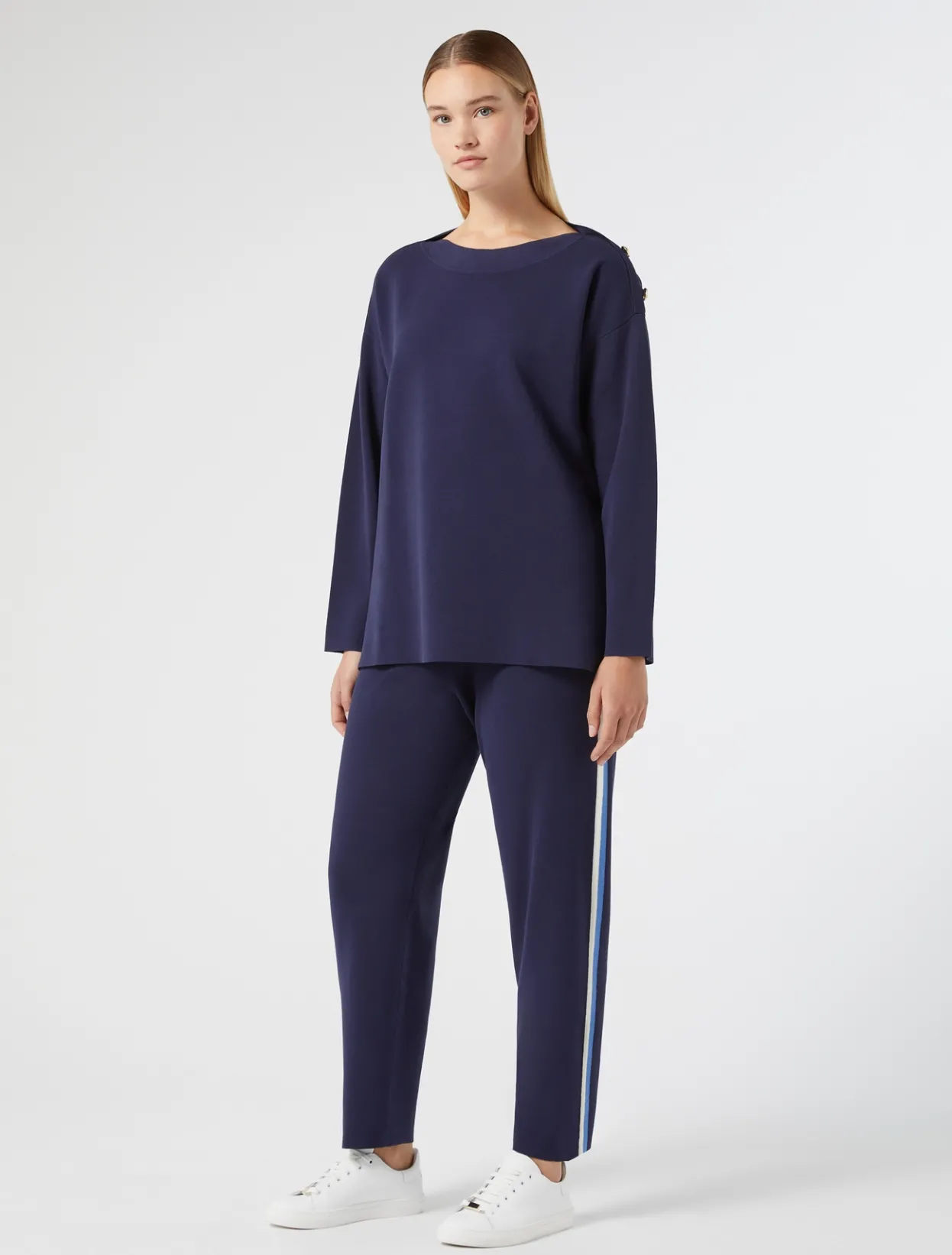 Trousers & Jeans | Trousers & Jeans | Marina Rinaldi Knit trousers NAVY