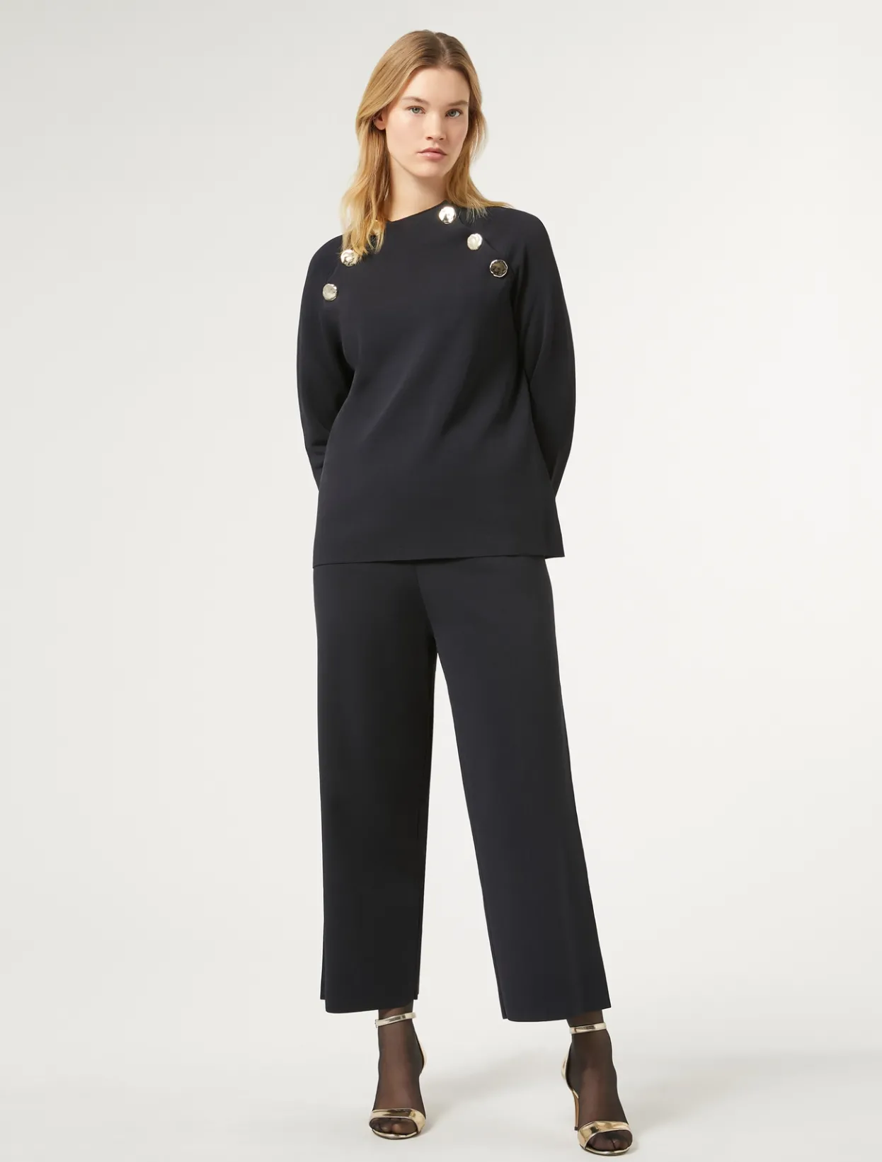 Trousers & Jeans | Trousers & Jeans | Marina Rinaldi Knit trousers MIDNIGHTBLUE