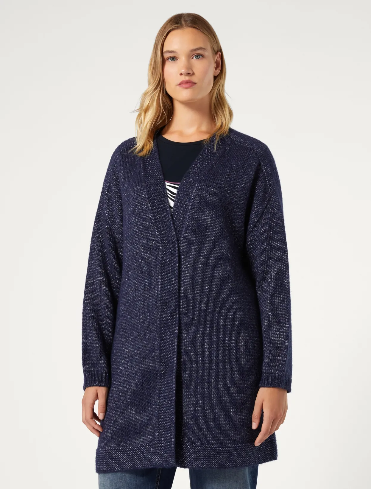 Coats | Coats | Marina Rinaldi Knit yarn coat ULTRAMARINE