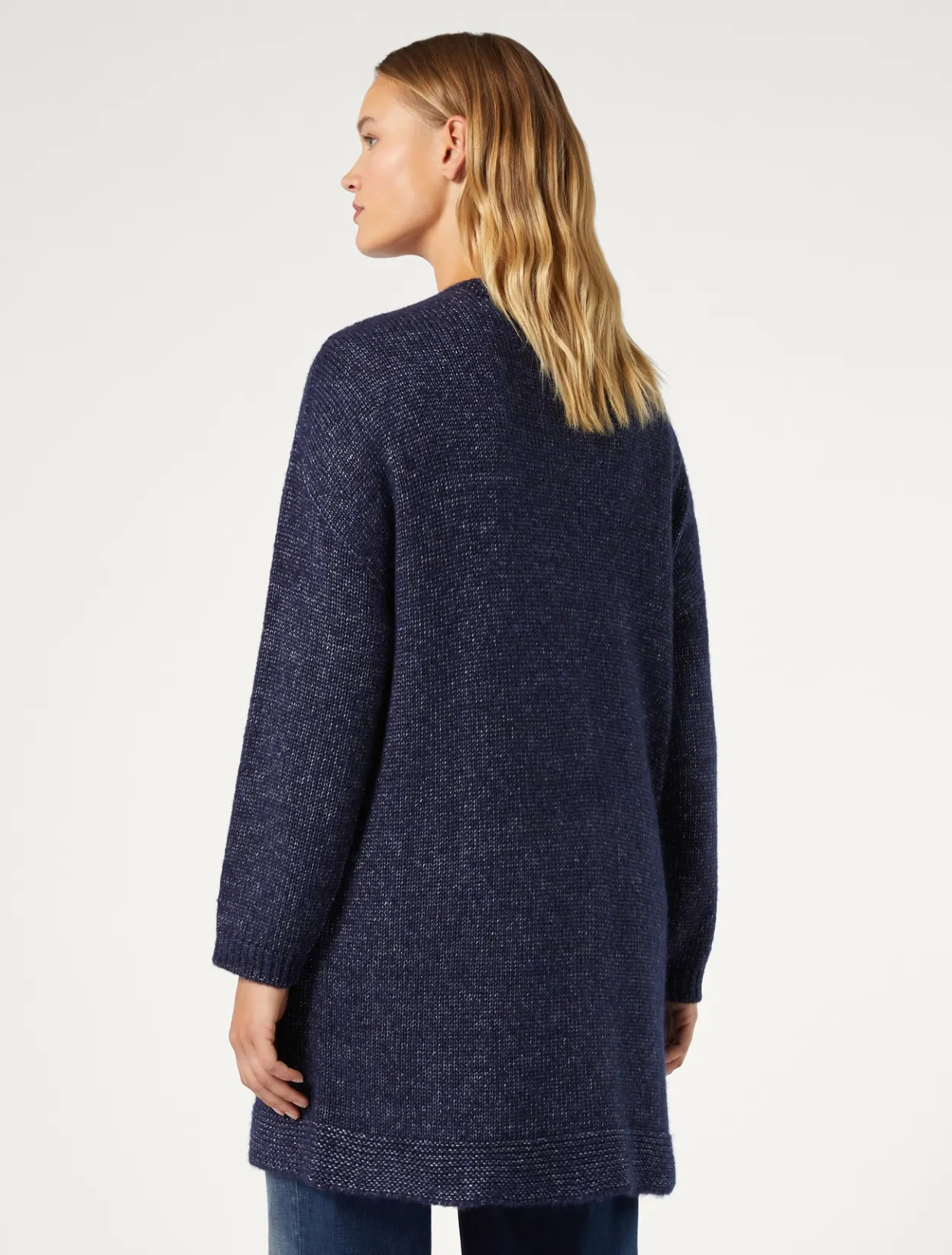 Coats | Coats | Marina Rinaldi Knit yarn coat ULTRAMARINE