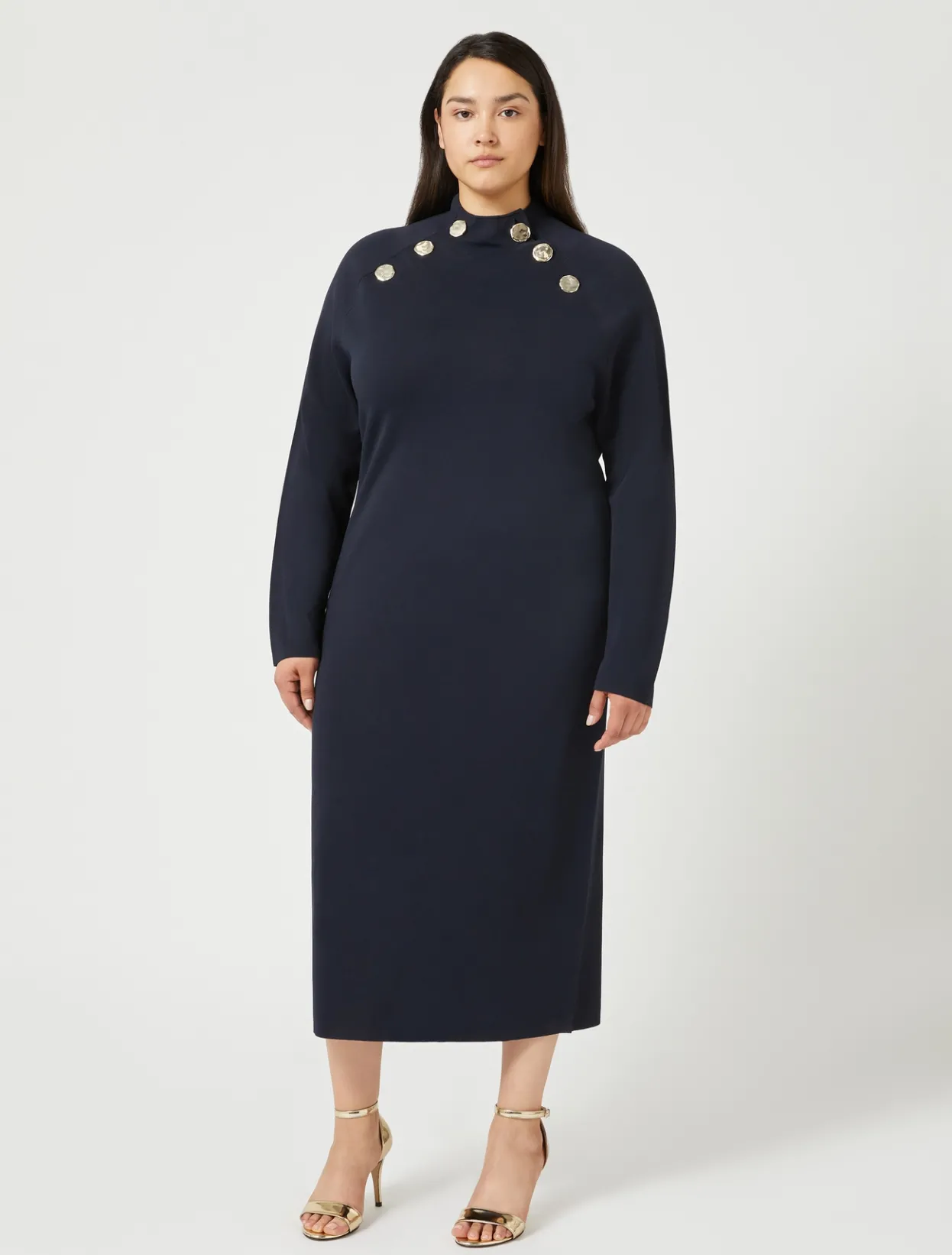 Dresses | Dresses | Marina Rinaldi Knitted dress MIDNIGHTBLUE