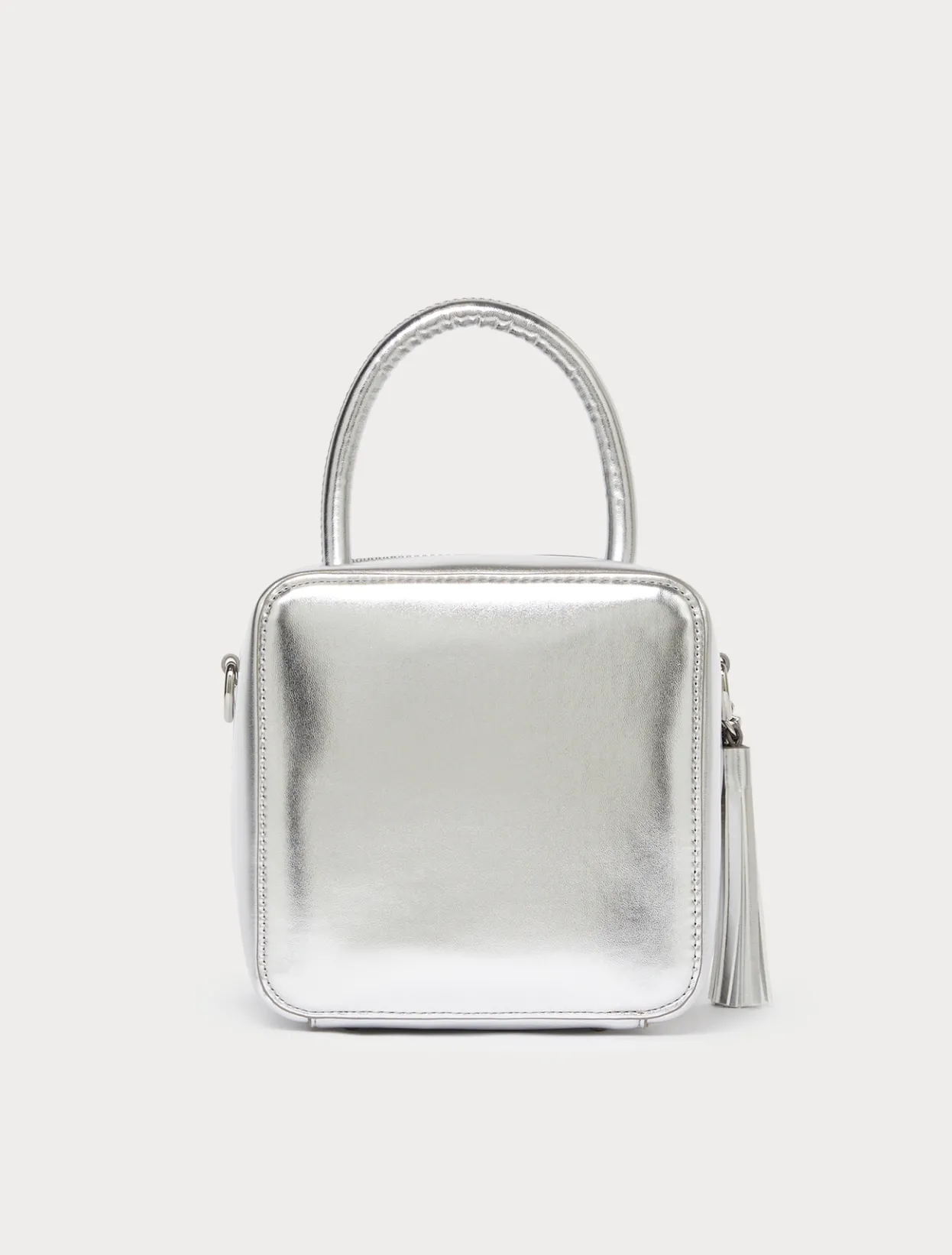 Accessories | Accessories | Marina Rinaldi Laminated cube bag SILVER