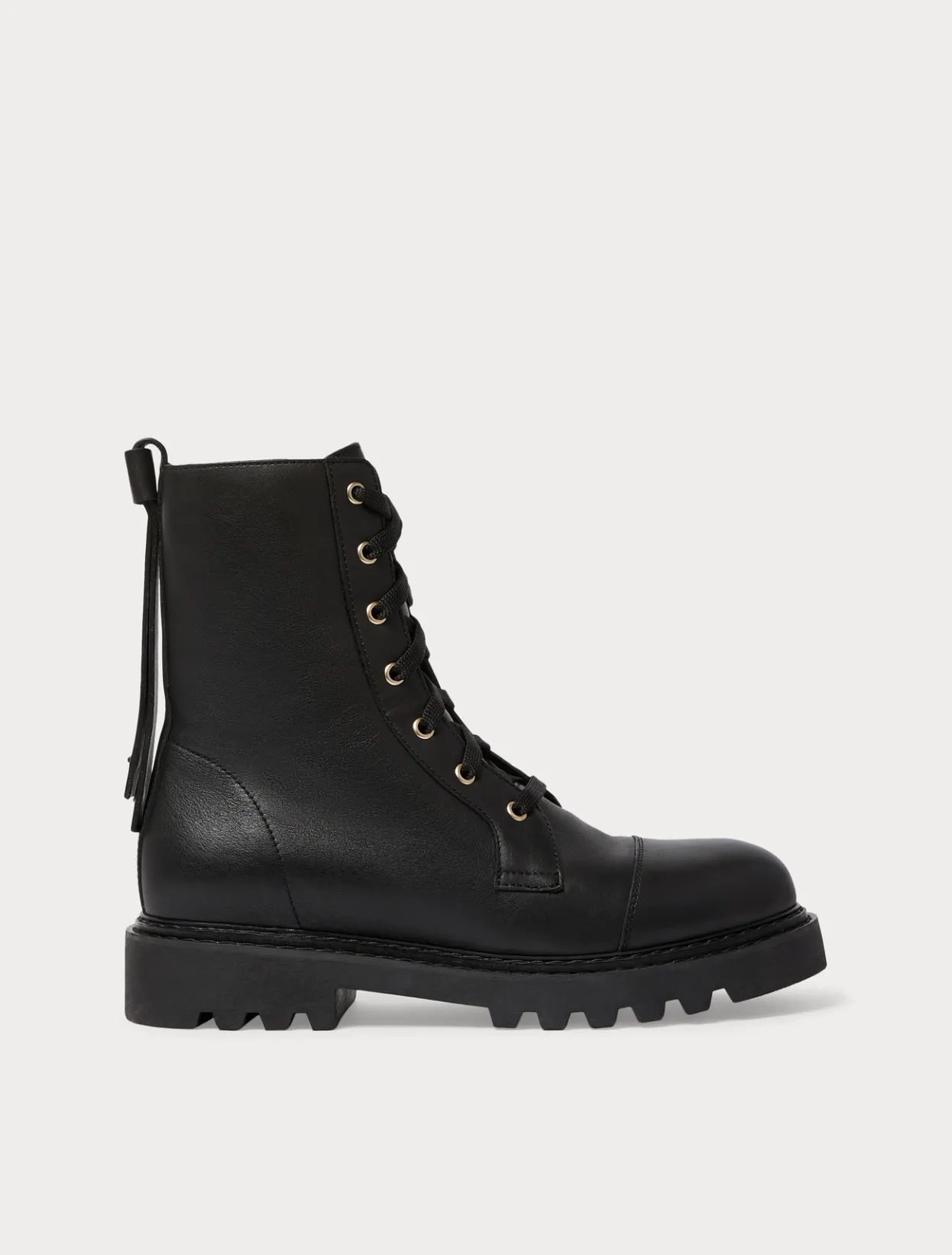 Accessories | Accessories | Marina Rinaldi Leather combat boots BLACK