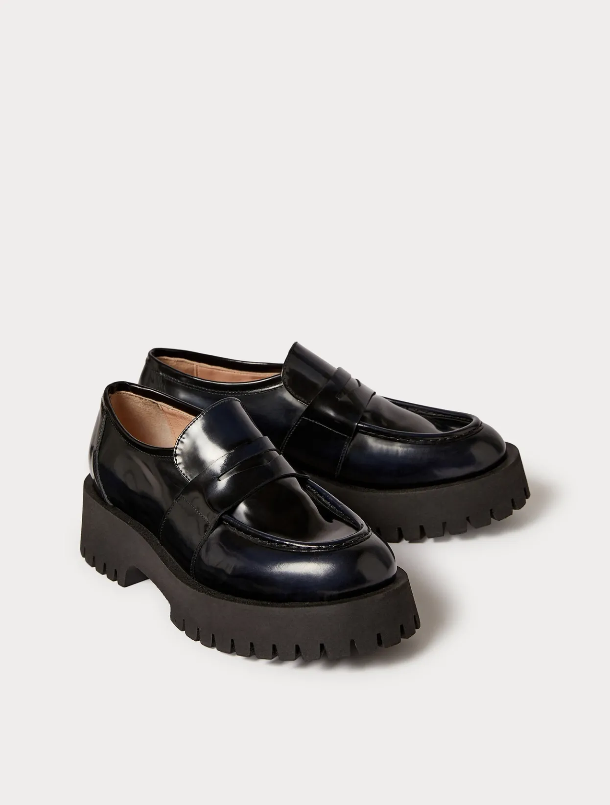 Accessories | Accessories | Marina Rinaldi Leather moccasins MIDNIGHTBLUE