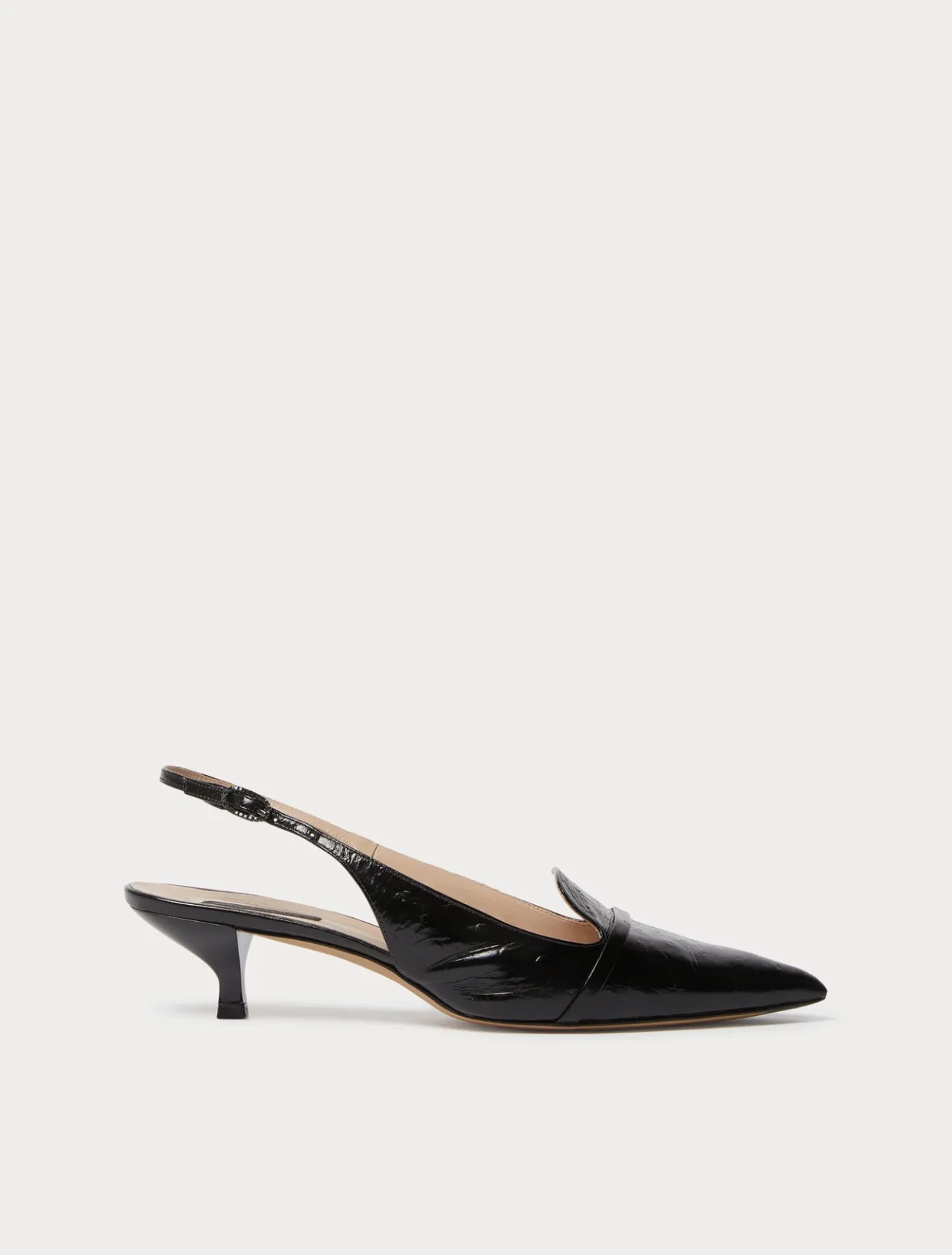 Accessories | Accessories | Marina Rinaldi Leather slingback heels BLACK