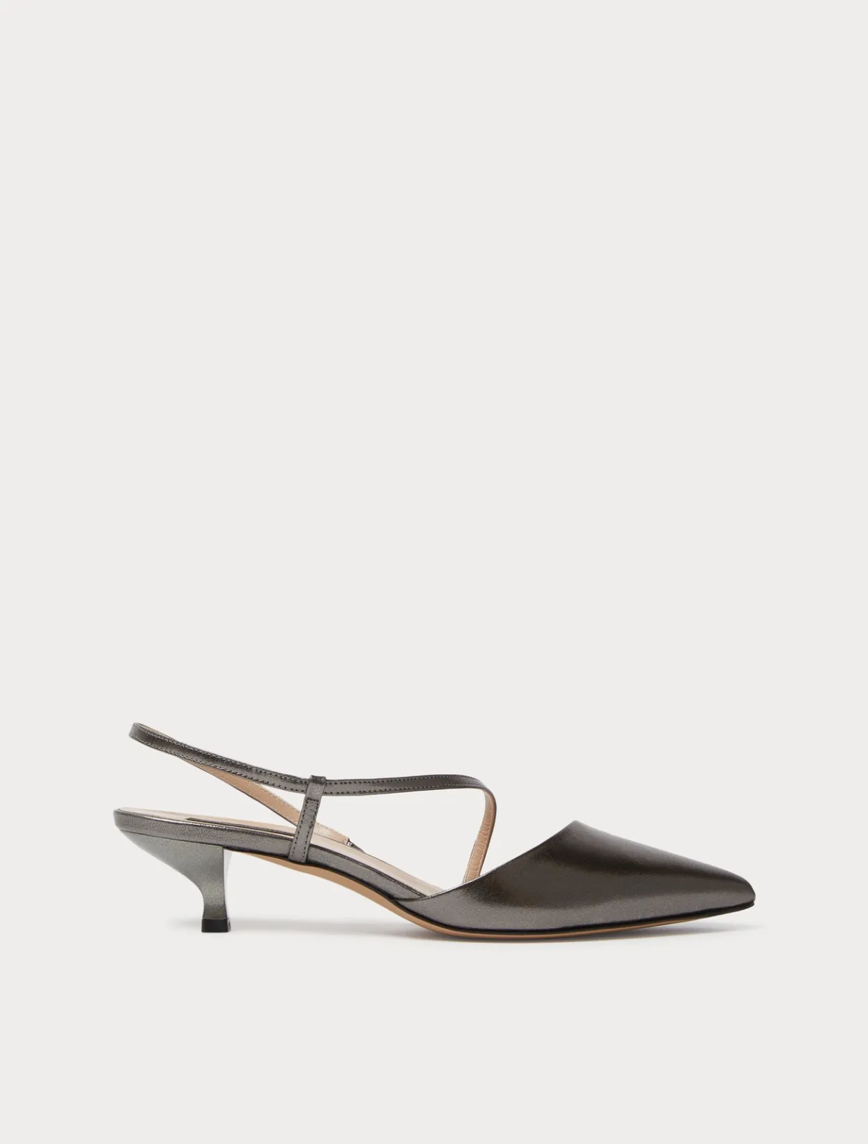 Accessories | Accessories | Marina Rinaldi Leather slingback heels DARKGREY