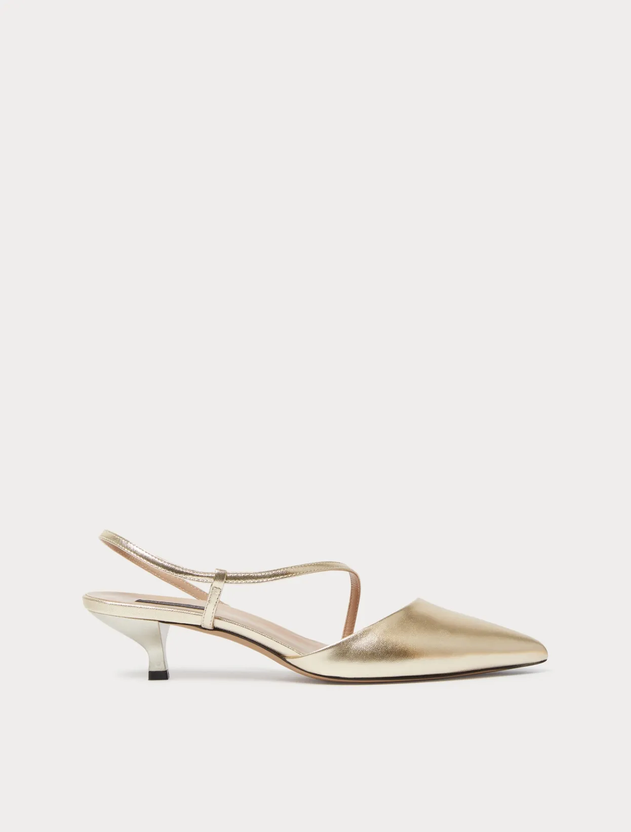 Accessories | Accessories | Marina Rinaldi Leather slingback heels PLATINUM