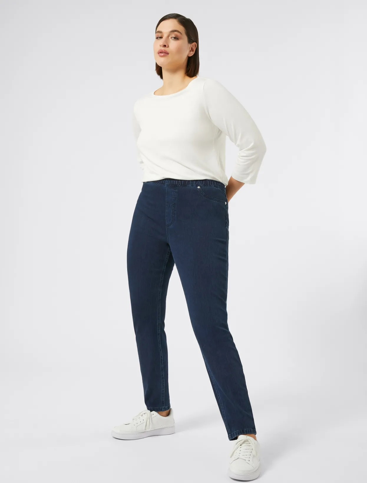 Trousers & Jeans | Trousers & Jeans | Marina Rinaldi Leggings-fit jersey denim jeans MIDNIGHTBLUE