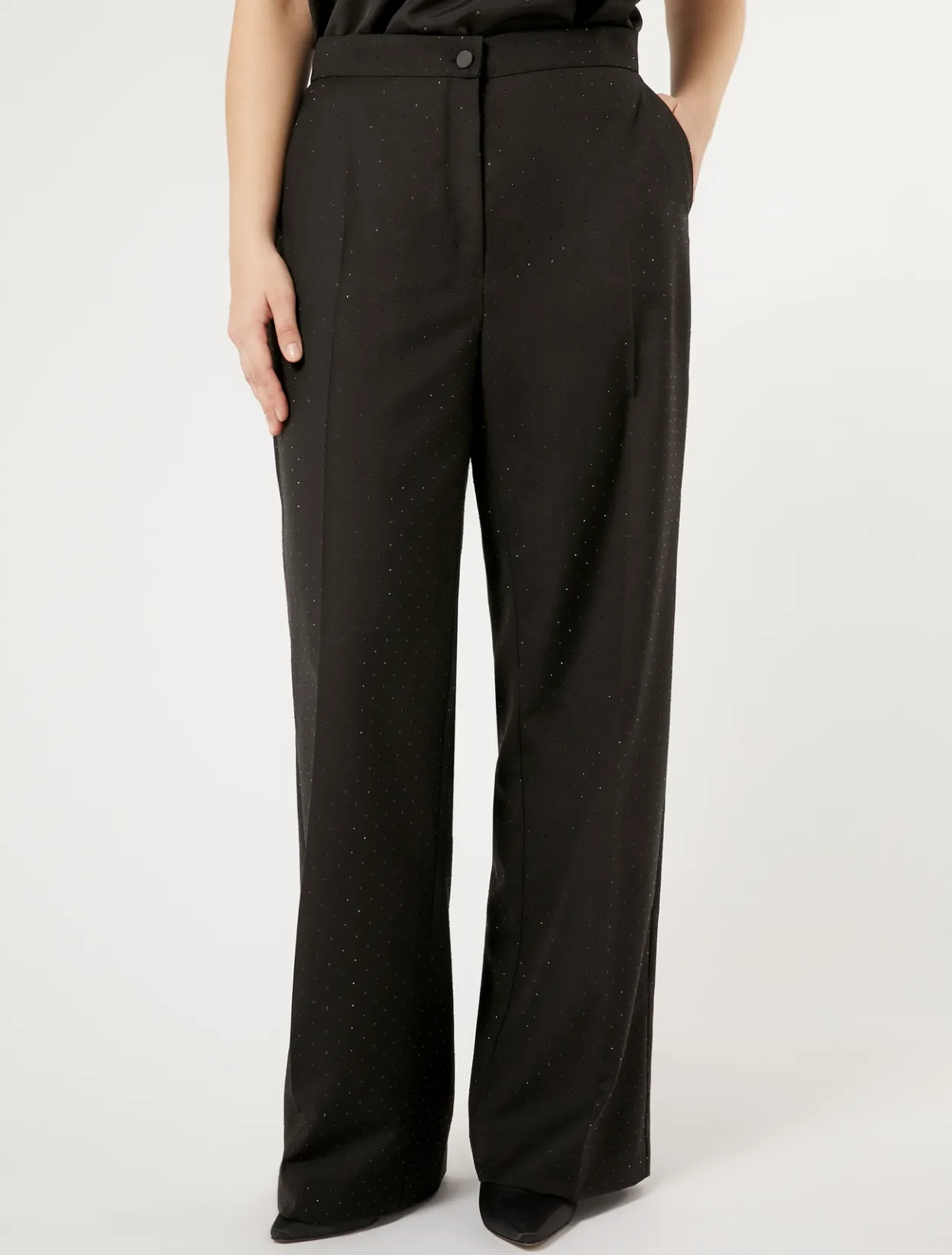 Trousers And Skirts | Trousers & Jeans | Marina Rinaldi Levantine trousers with rhinestones BLACK