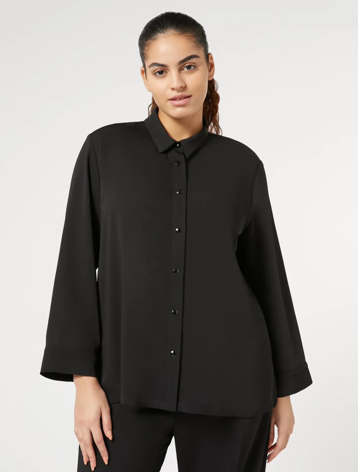 Blouses & Shirts | Blouses & Shirts | Marina Rinaldi Lightweight cady shirt BLACK