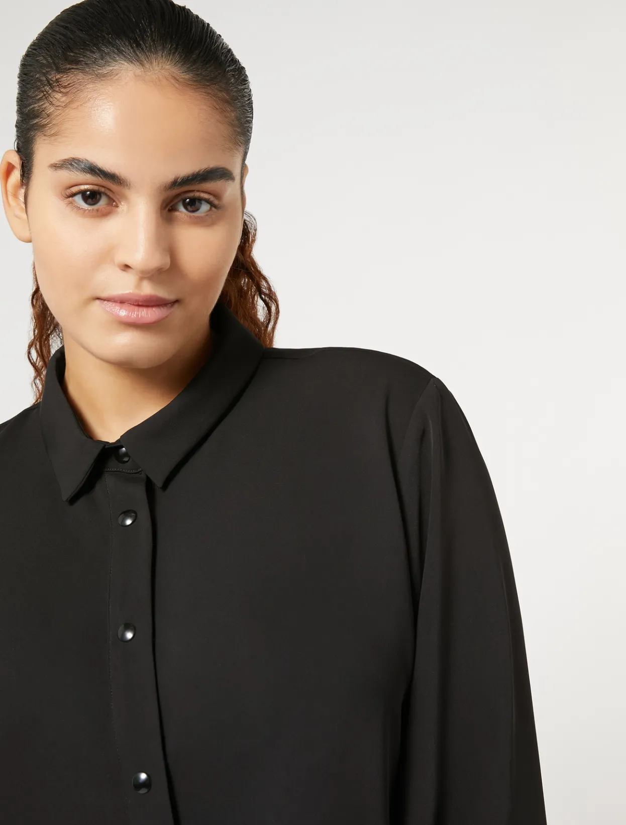 Blouses & Shirts | Blouses & Shirts | Marina Rinaldi Lightweight cady shirt BLACK