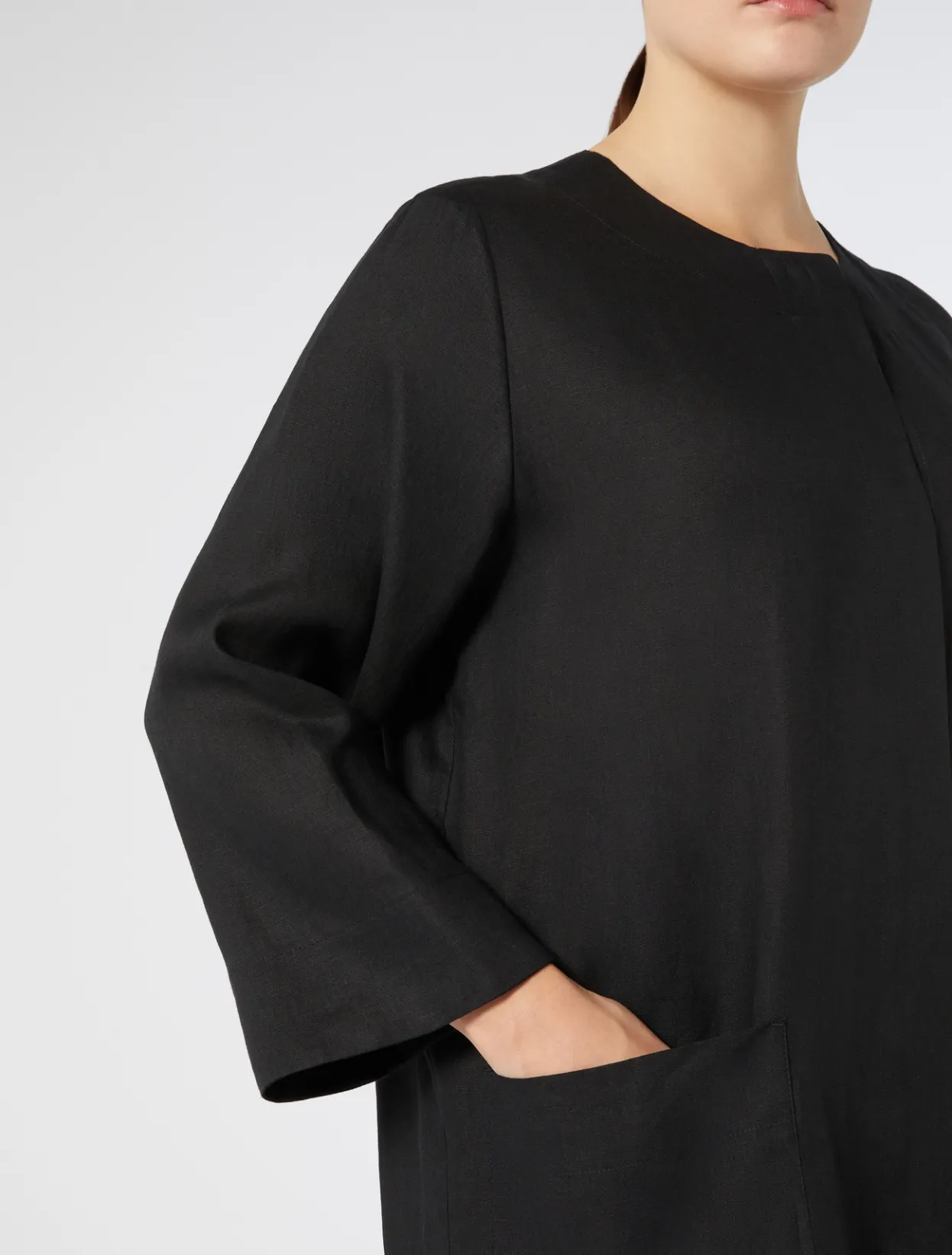 Blouses & Shirts | Blouses & Shirts | Marina Rinaldi Linen duster coat BLACK