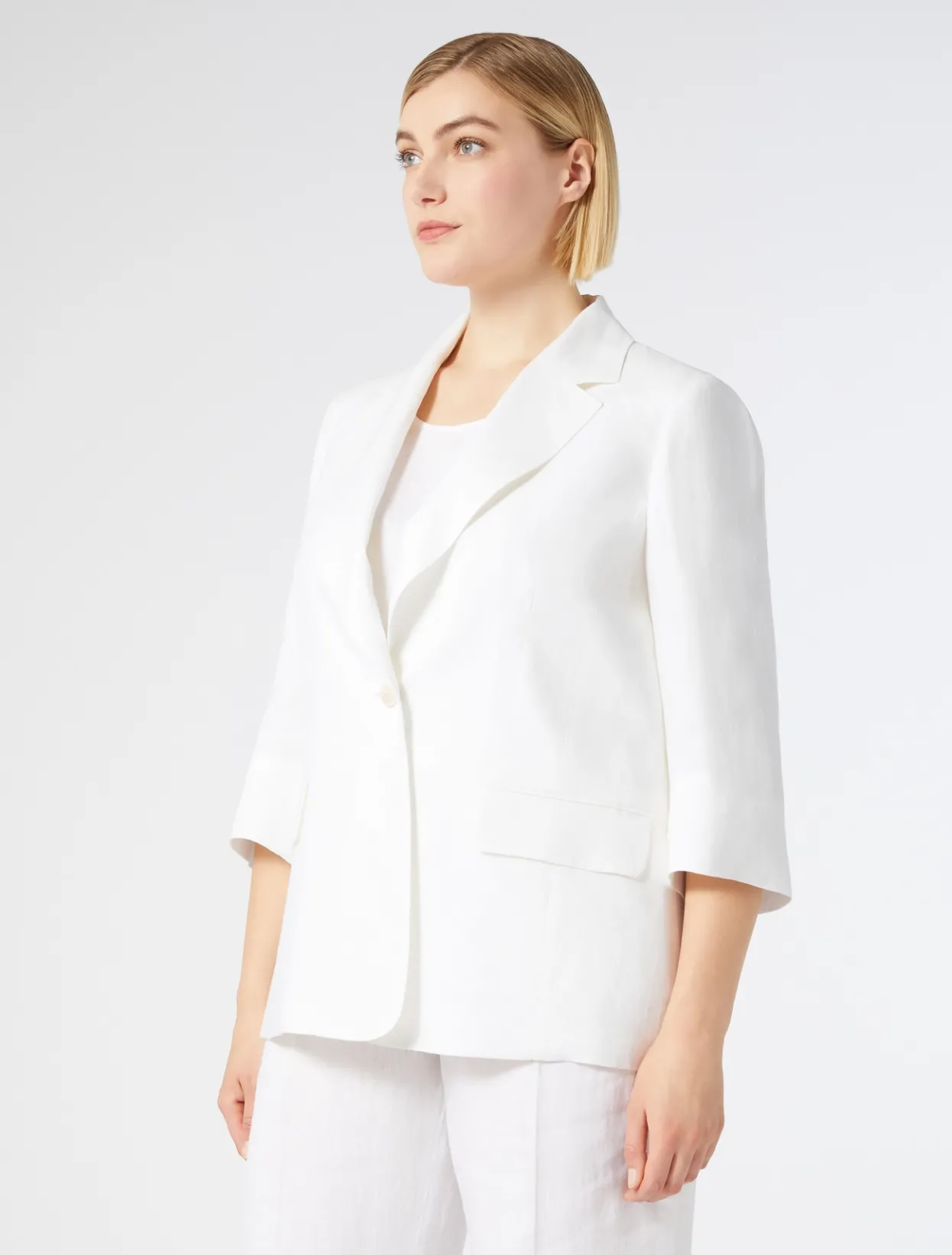 Jacket & Blazers | Jacket & Blazers | Marina Rinaldi Linen jacket WHITE