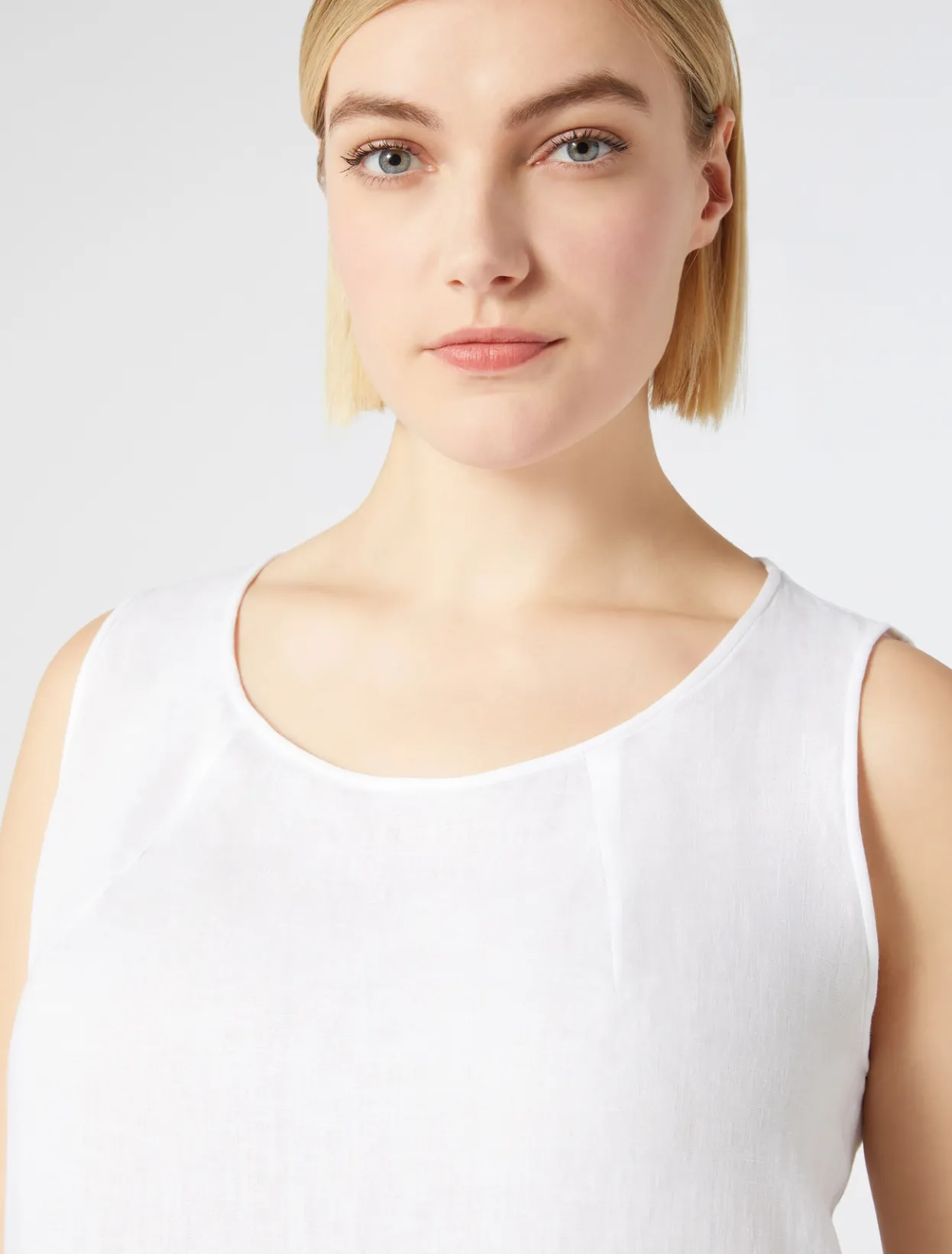 Tops & T-Shirts | Tops & T-Shirts | Marina Rinaldi Linen top OPTICALWHITE