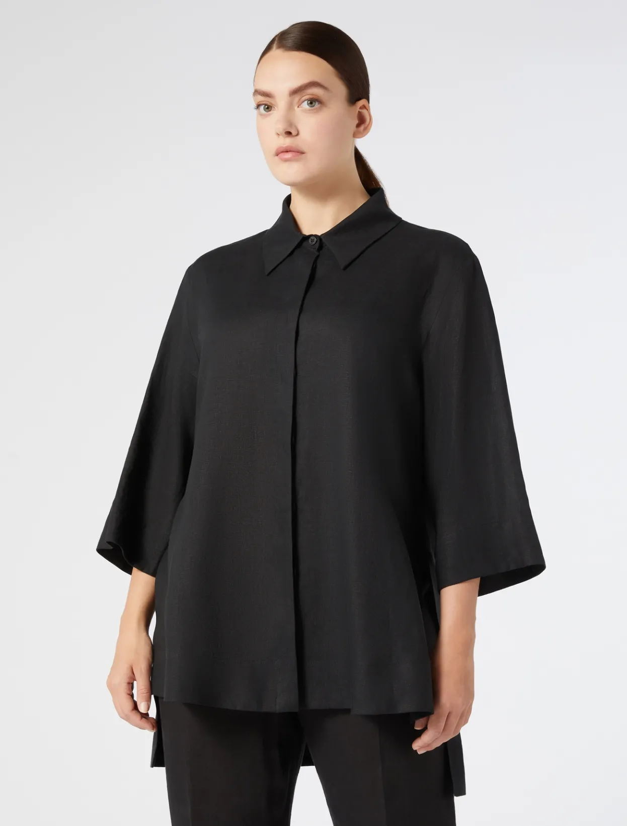 Blouses & Shirts | Blouses & Shirts | Marina Rinaldi Linen tunic BLACK