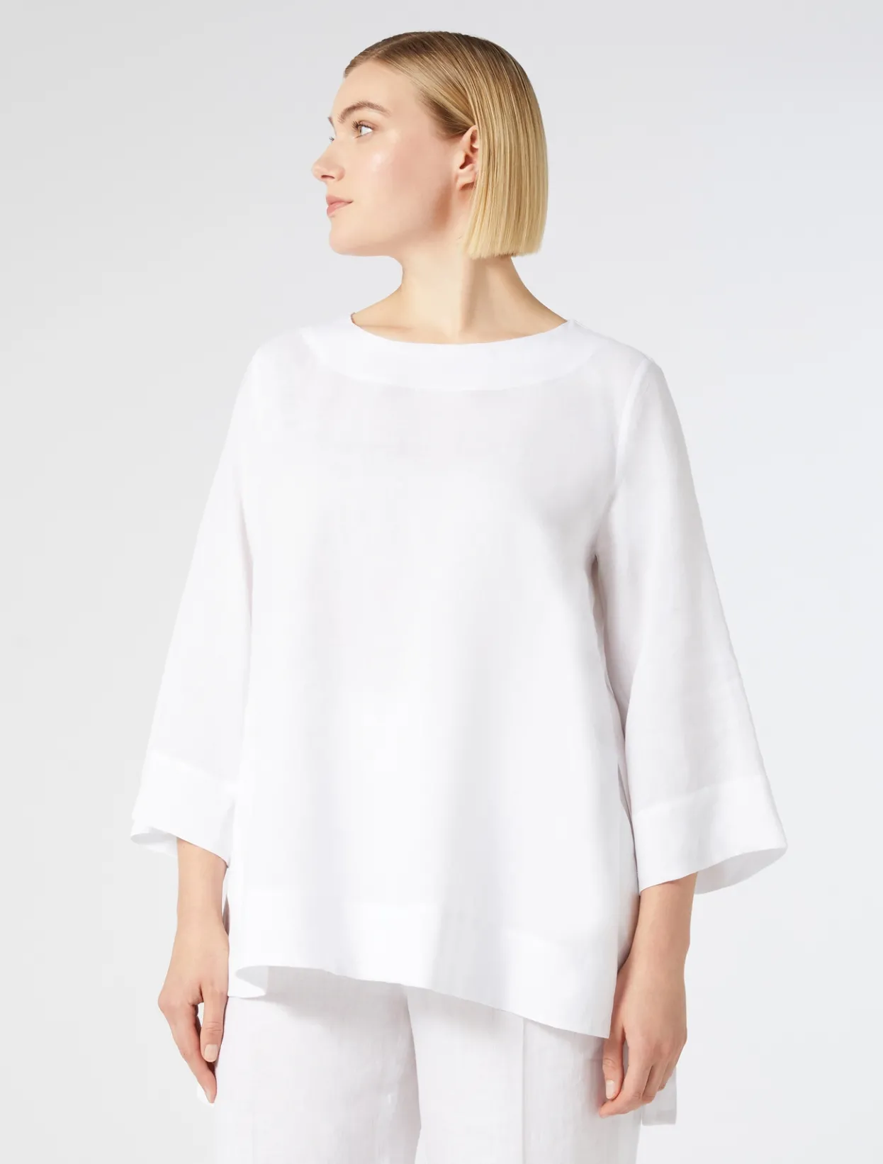 Blouses & Shirts | Blouses & Shirts | Marina Rinaldi Linen tunic OPTICALWHITE