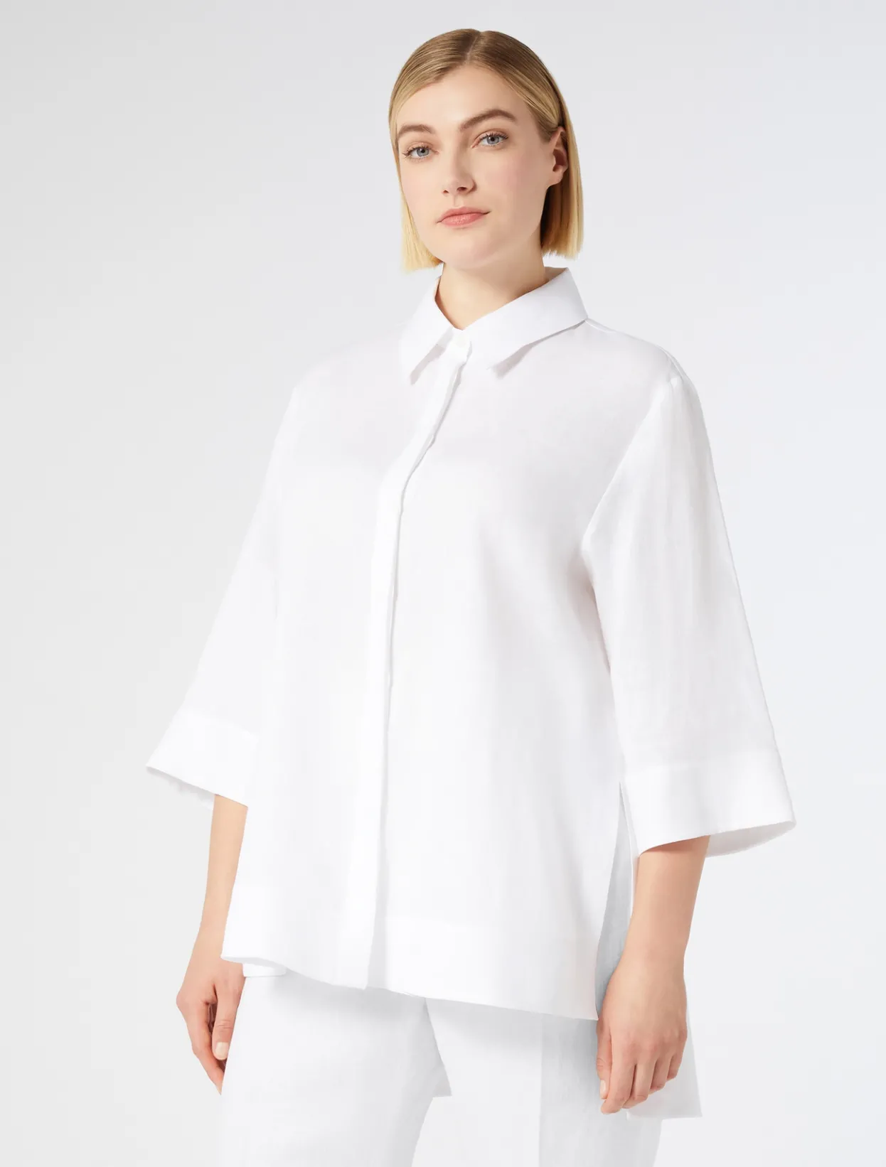 Blouses & Shirts | Blouses & Shirts | Marina Rinaldi Linen tunic OPTICALWHITE