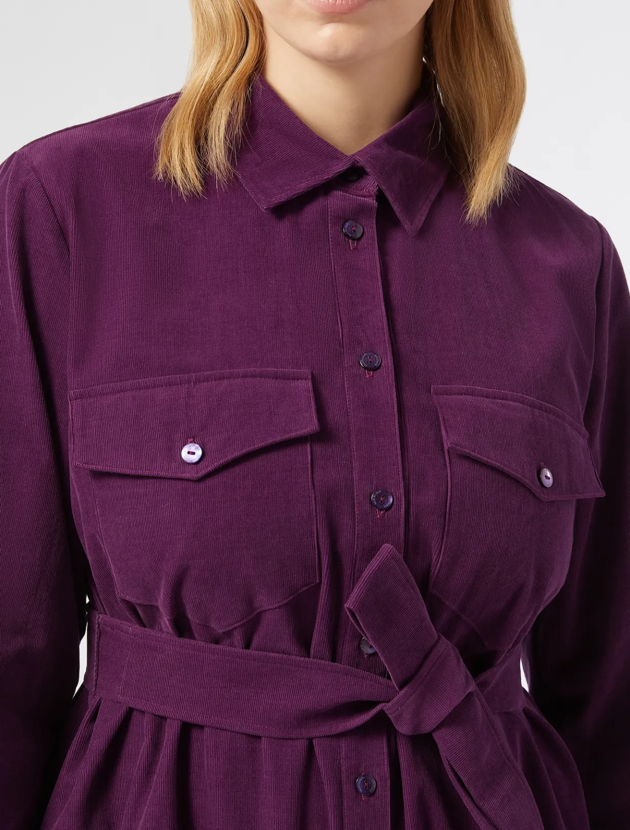 Dresses | Dresses | Marina Rinaldi Long corduroy dress PLUM