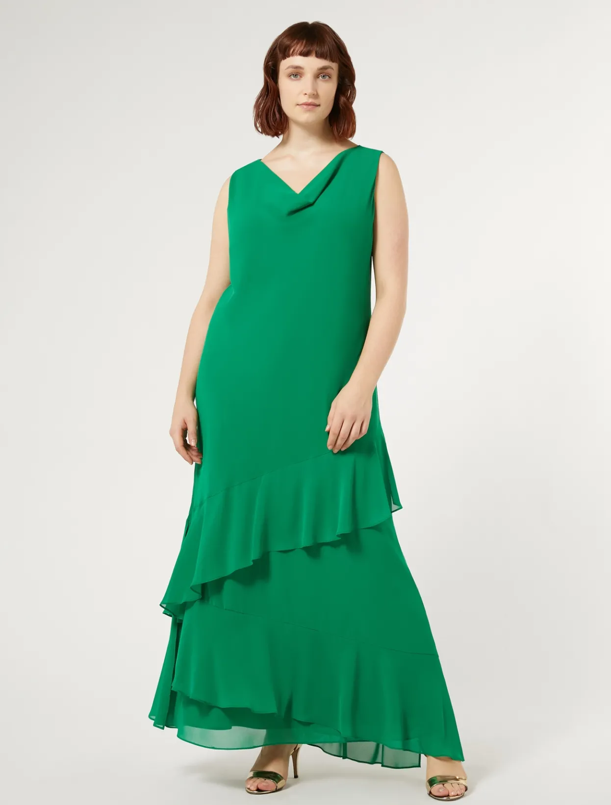 Dresses | Dresses | Marina Rinaldi Long georgette dress GREEN