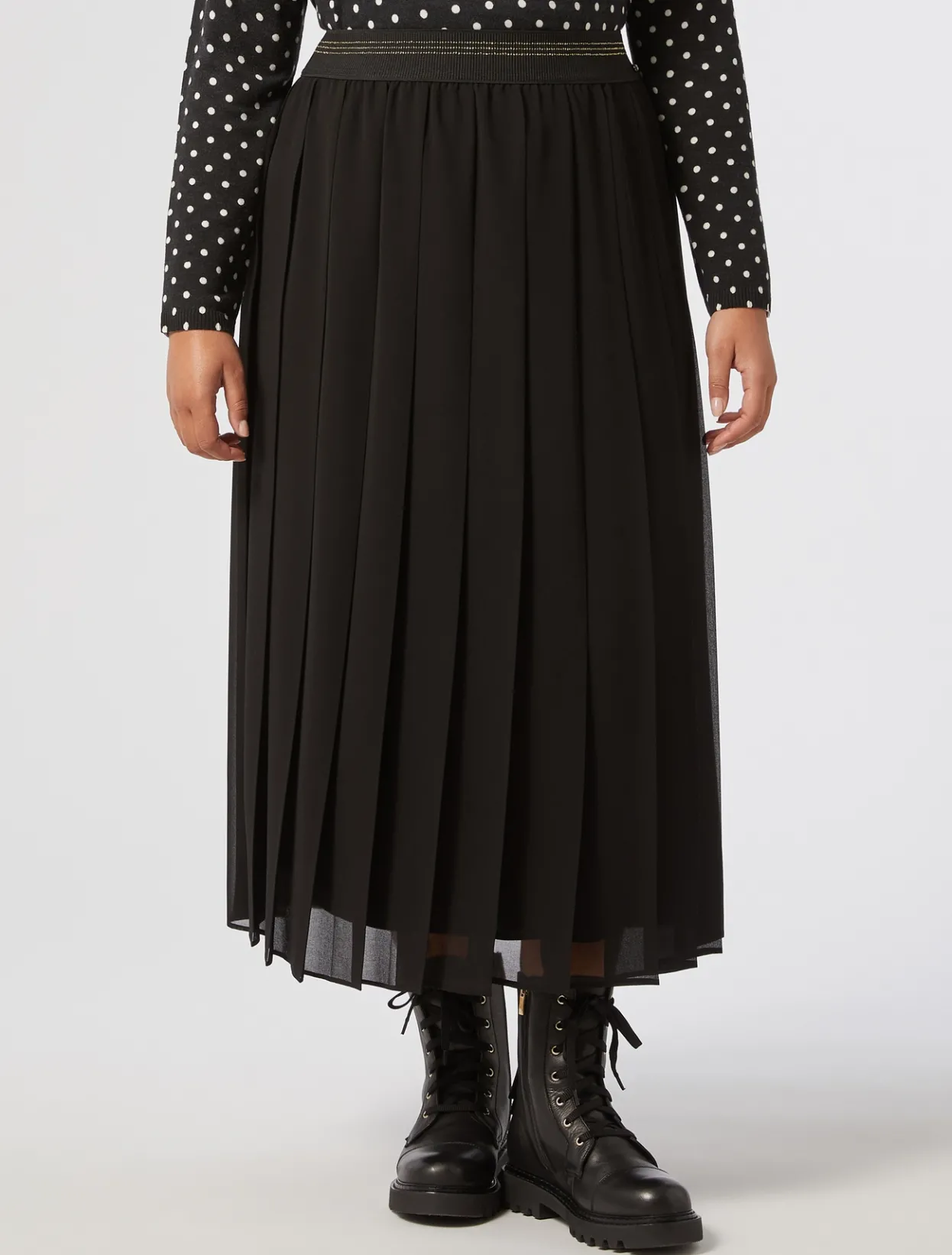 Skirts | Skirts | Marina Rinaldi Long georgette skirt BLACK