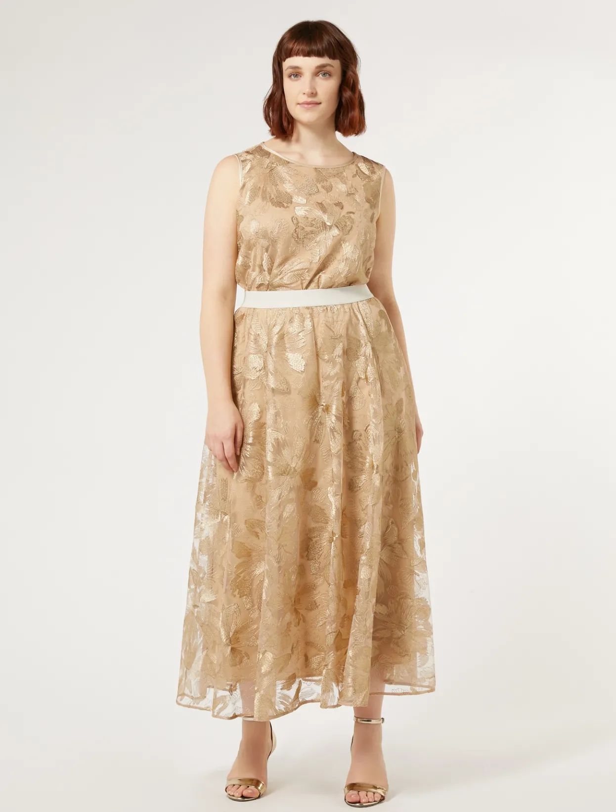 Trousers And Skirts | Skirts | Marina Rinaldi Long tulle skirt LIGHTGOLD