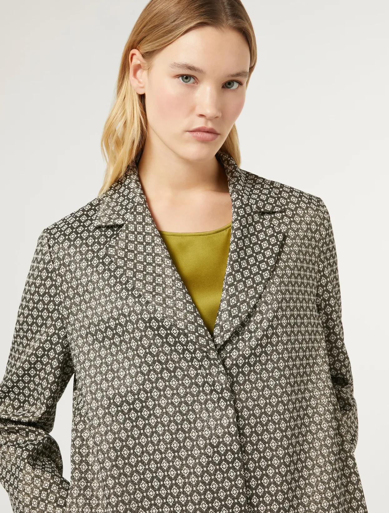 Jacket & Blazers | Jacket & Blazers | Marina Rinaldi Lurex jacquard jacket SAND