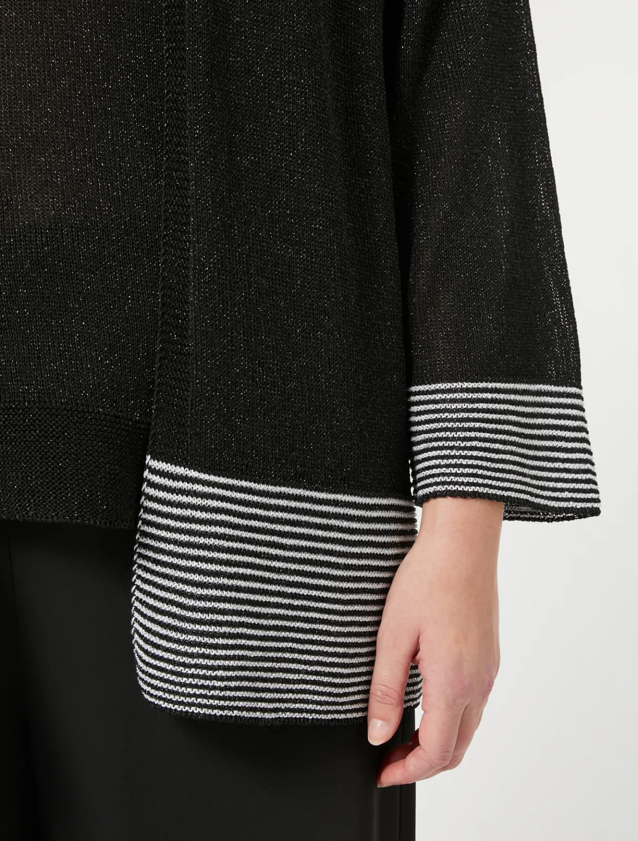 Knitwear | Knitwear | Marina Rinaldi Lurex viscose cardigan BLACK