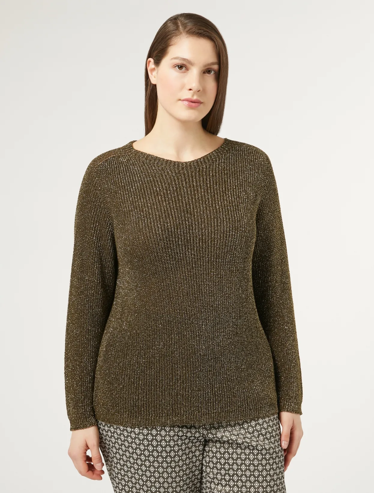 Knitwear | Knitwear | Marina Rinaldi Lurex viscose jumper GREEN