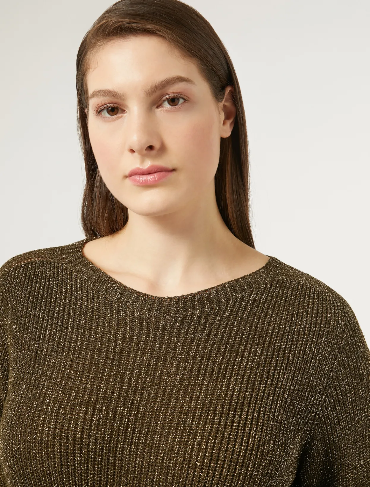 Knitwear | Knitwear | Marina Rinaldi Lurex viscose jumper GREEN