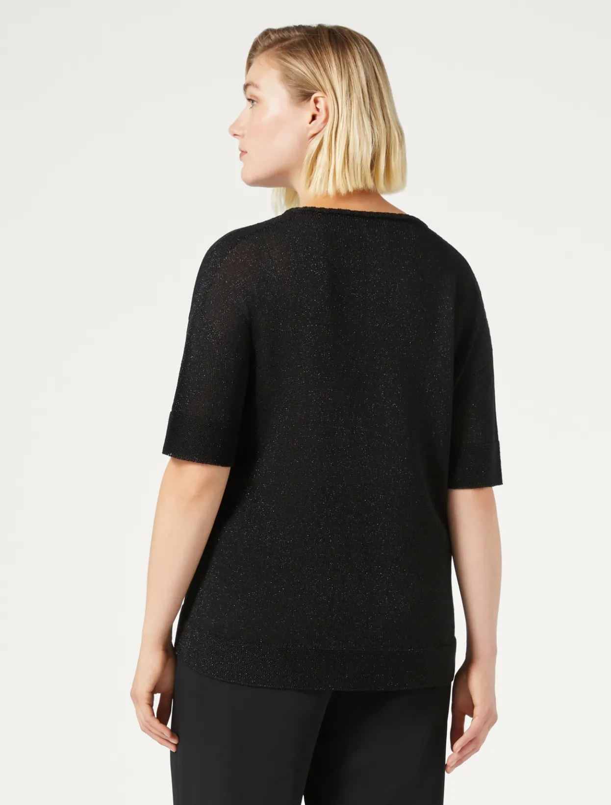 Knitwear | Knitwear | Marina Rinaldi Lurex viscose jumper BLACK