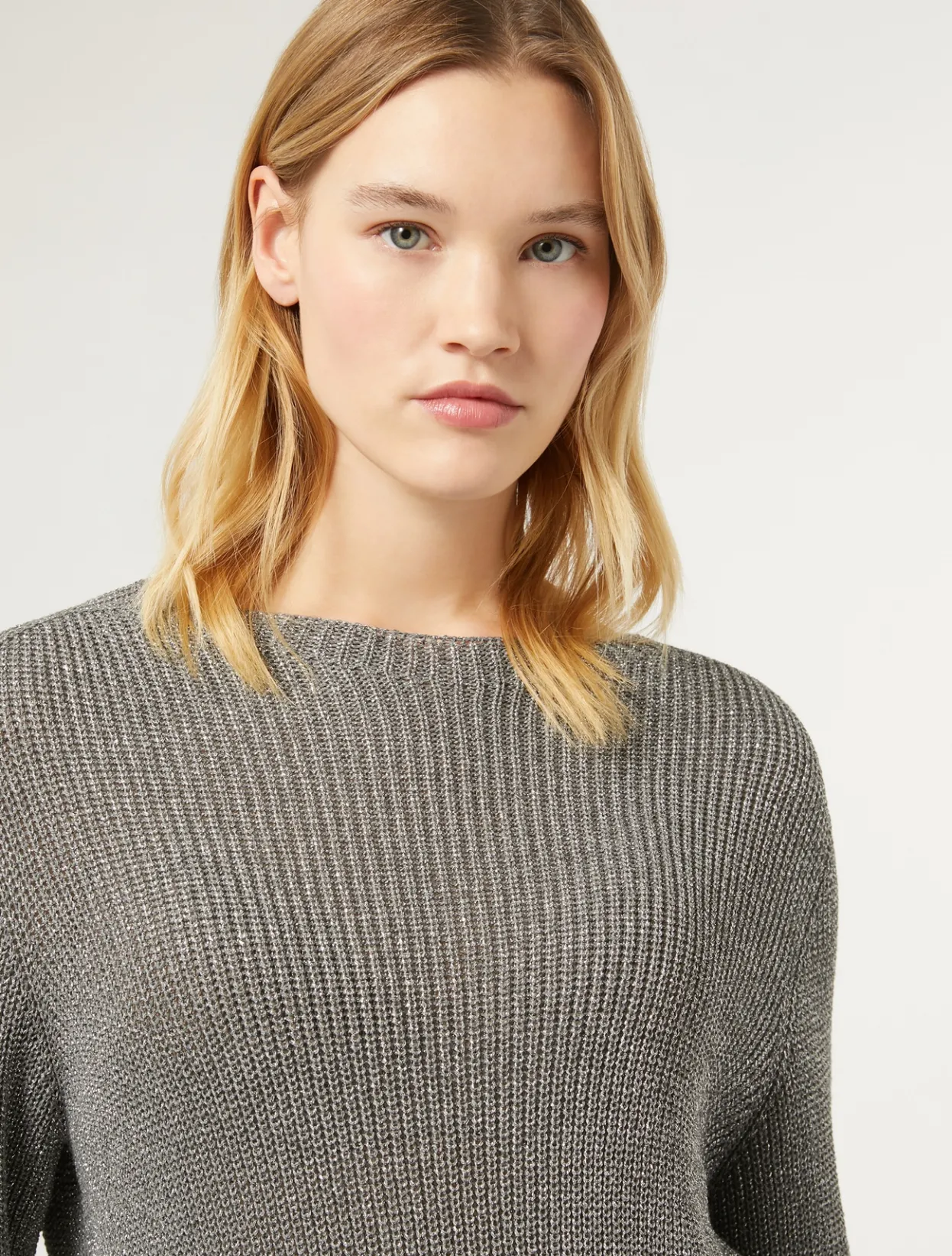 Knitwear | Knitwear | Marina Rinaldi Lurex viscose jumper MEDIUMGREY