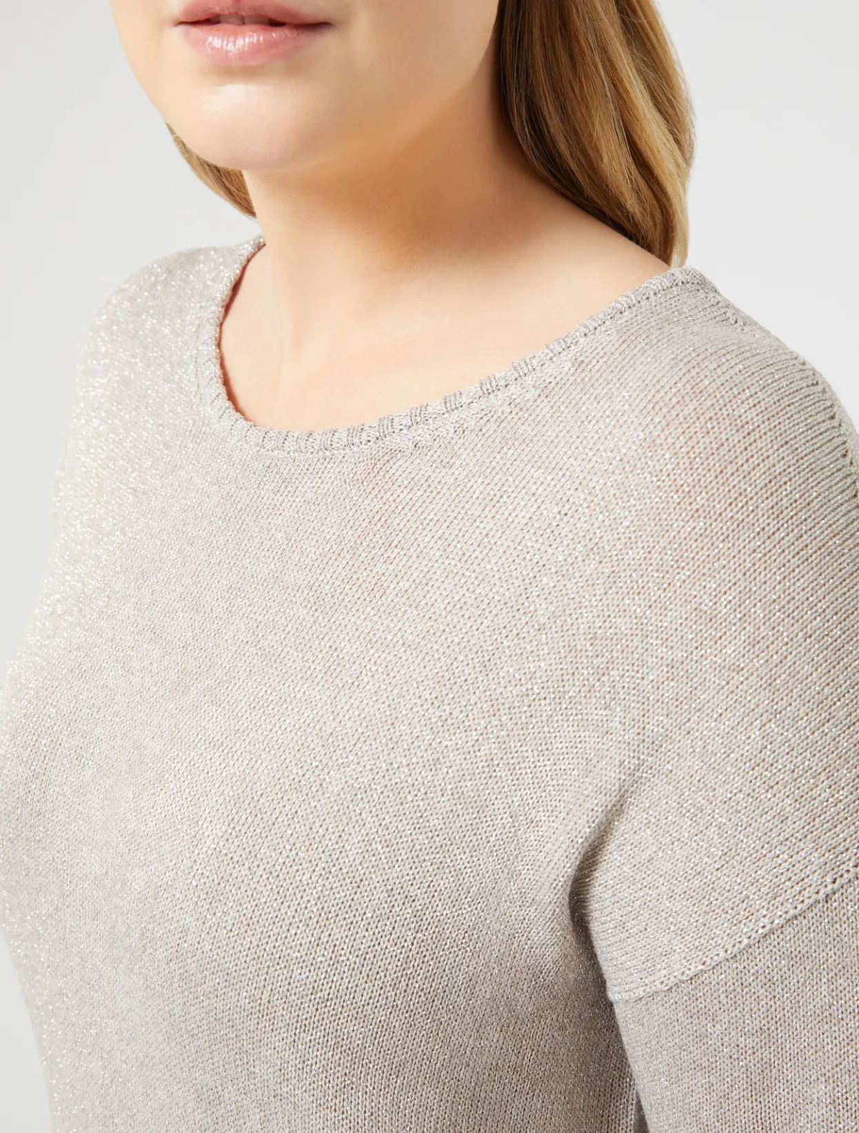 Knitwear | Knitwear | Marina Rinaldi Lurex viscose sweater MEDIUMGREY